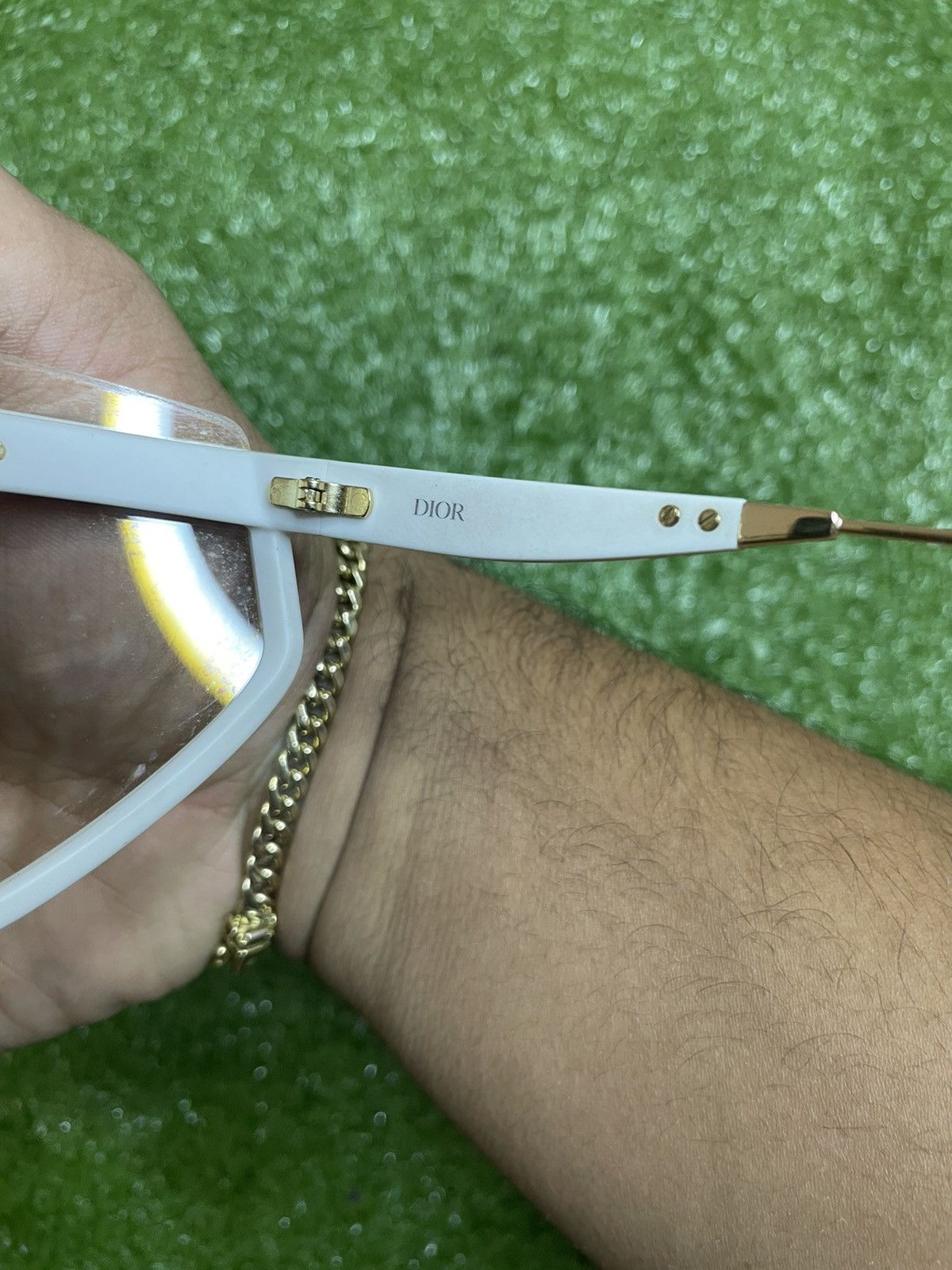 Dior White & Gold Christian Dior glasses Size ONE SIZE - 4 Thumbnail