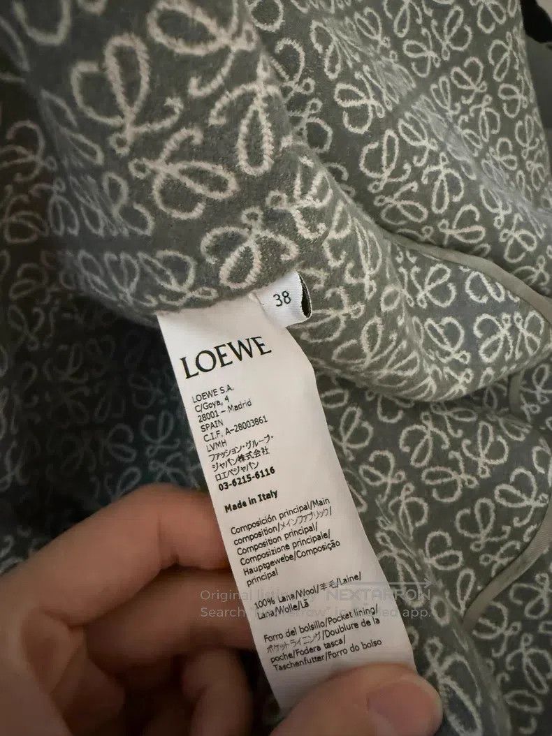 Loewe Loewe Monogram Print Wool Bathrobe Coat Size XS / US 0-2 / IT 36-38 - 3 Thumbnail