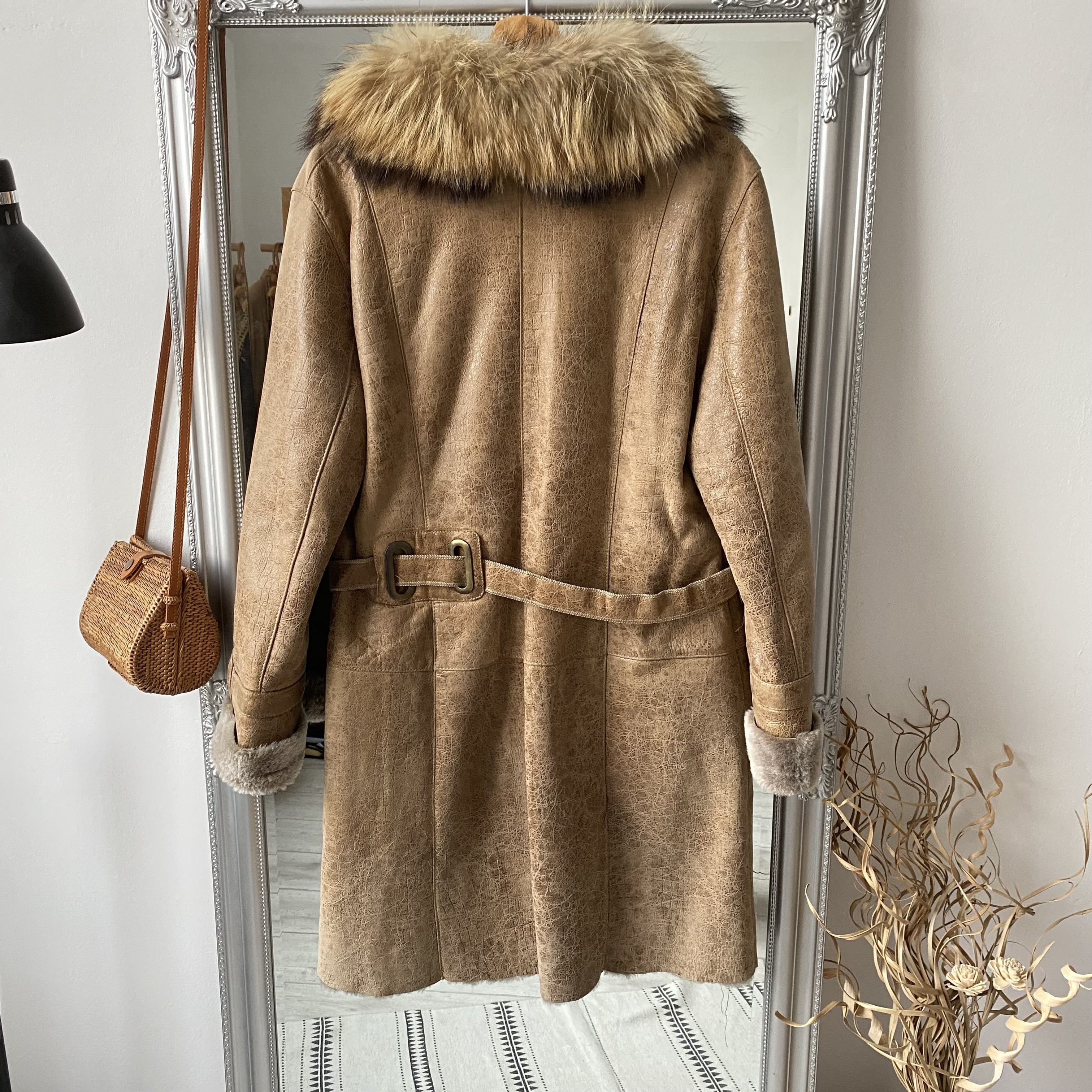 If Six Was Nine Y2K Vintage 2000s Real Fur Shepkins coat bandage Avant-garde Size L / US 10 / IT 46 - 13 Thumbnail