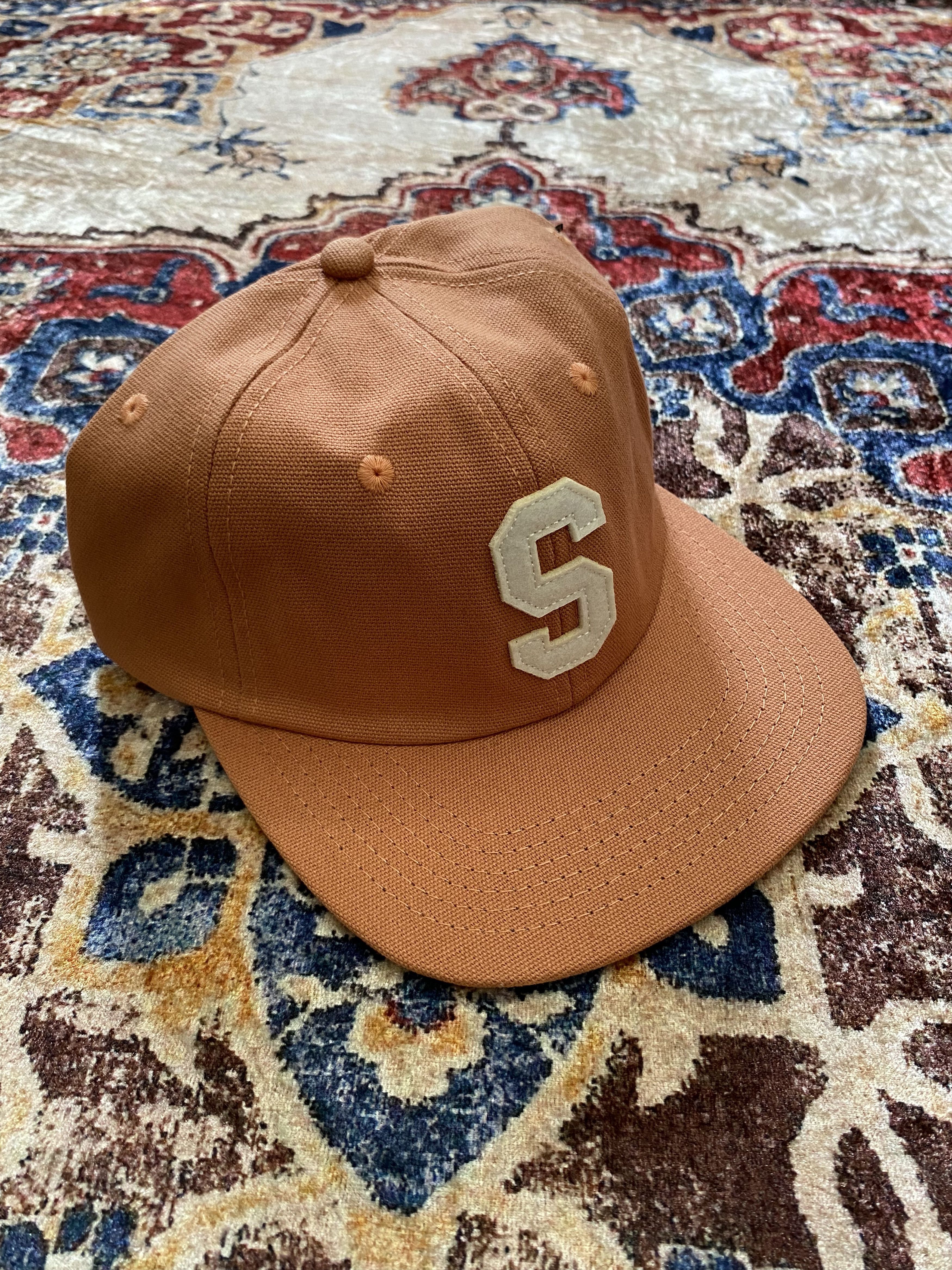 Stussy Stussy Felt S Canvas Strapback Cap - Orange Size ONE SIZE - 1 Thumbnail
