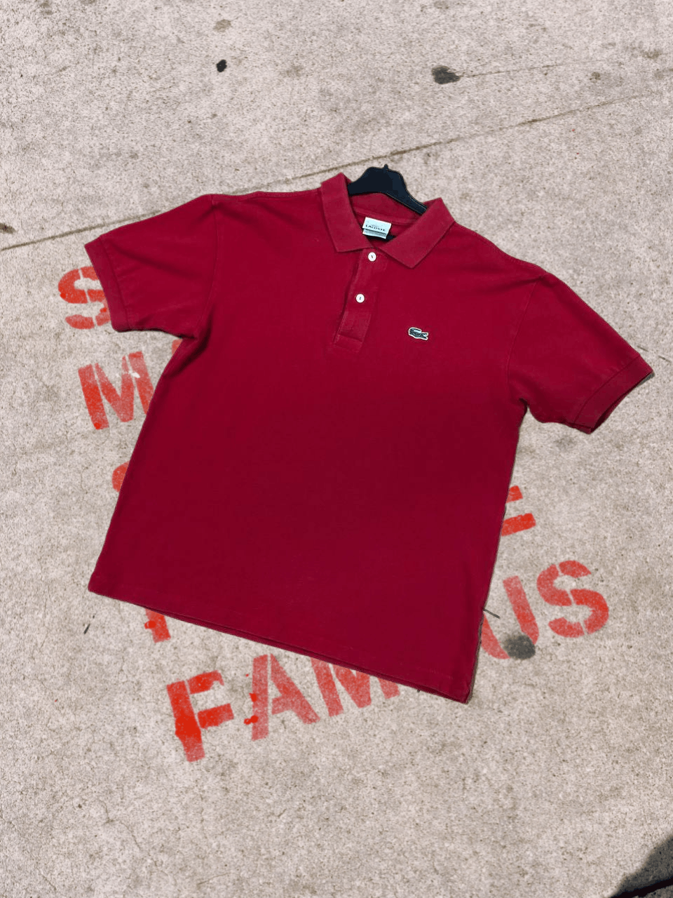 Lacoste Vintage Red T-Shirt Logo Lasocte Polo Streetwear Size US M / EU 48-50 / 2 - 1 Thumbnail