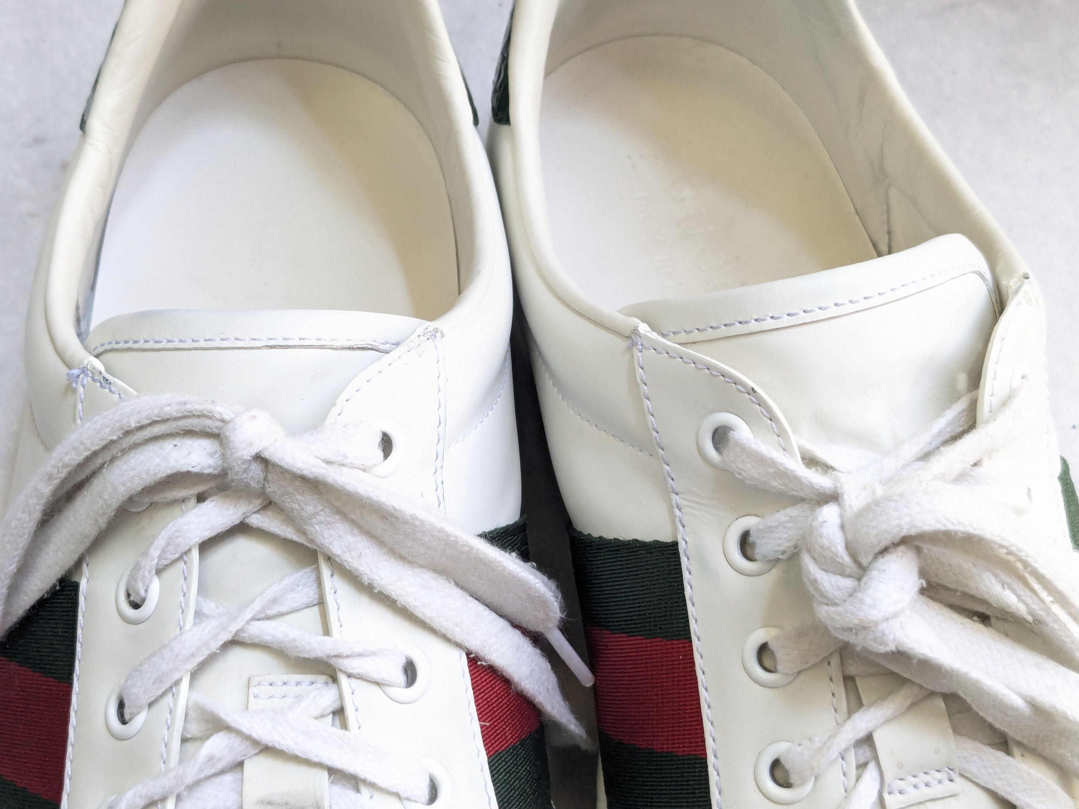 Gucci Gucci Ace Sneakers White 10.5 Low Tops Leather Web Size US 10.5 / EU 43-44 - 2 Thumbnail