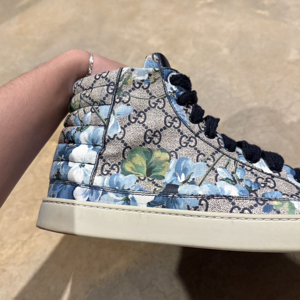 Gucci Gucci GG Supreme Bloom Print High Top Sneakers US 11.5 Size US 11.5 / EU 44-45 - 9 Thumbnail