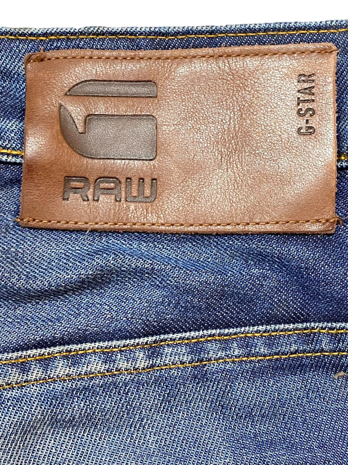 Raw State Vintage G Star Raw Blue Wash Distressed Slim Jeans Size US 36 / EU 52 - 17 Thumbnail