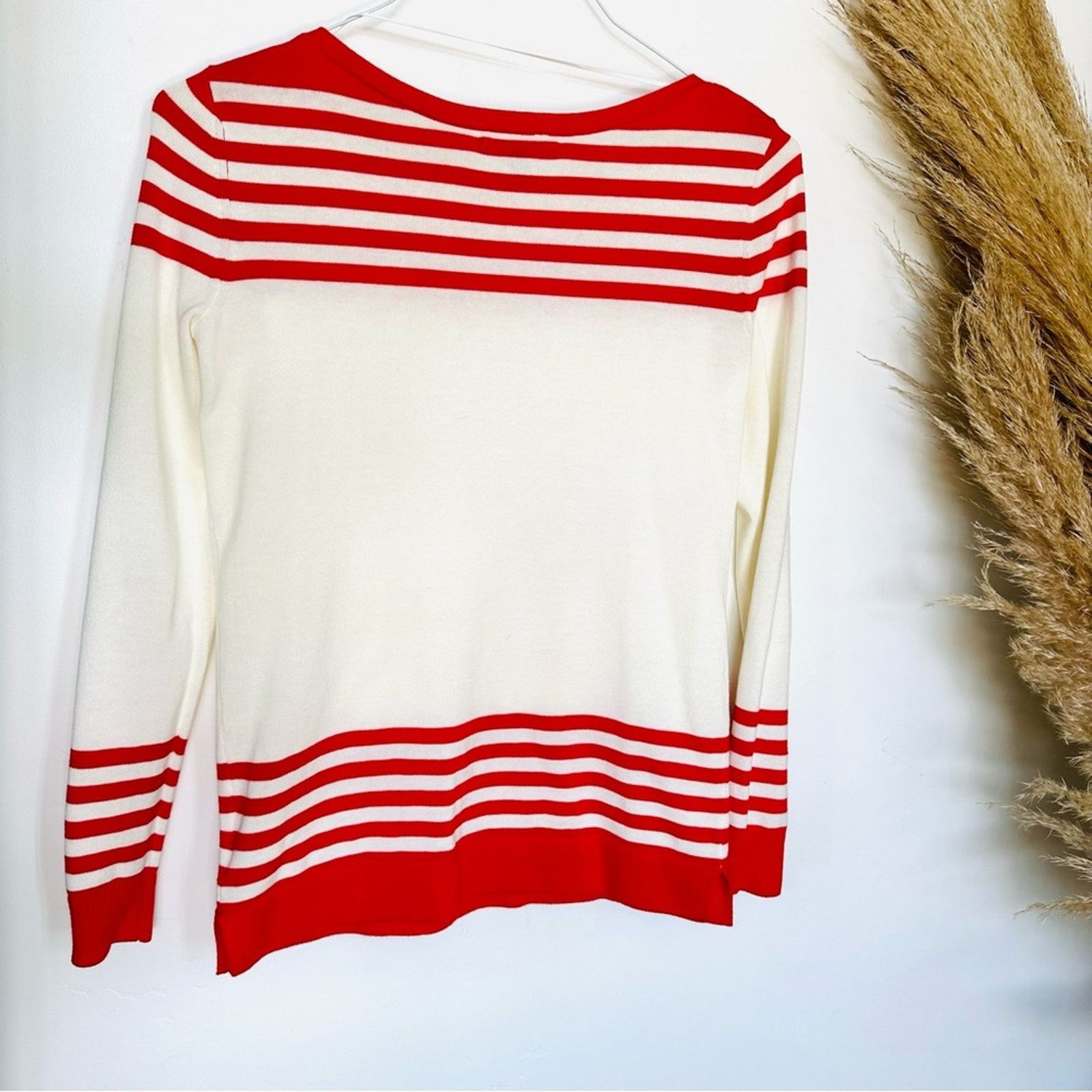 Tommy Hilfiger TOMMY HILFIGER Bright Red White Bold Stripe Nautical Sweater Size XS / US 0-2 / IT 36-38 - 8 Thumbnail