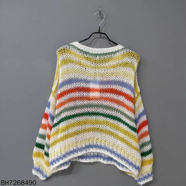 Loewe LOEWE Logo striped horsehair sweater Size S / US 4 / IT 40 - 2 Thumbnail