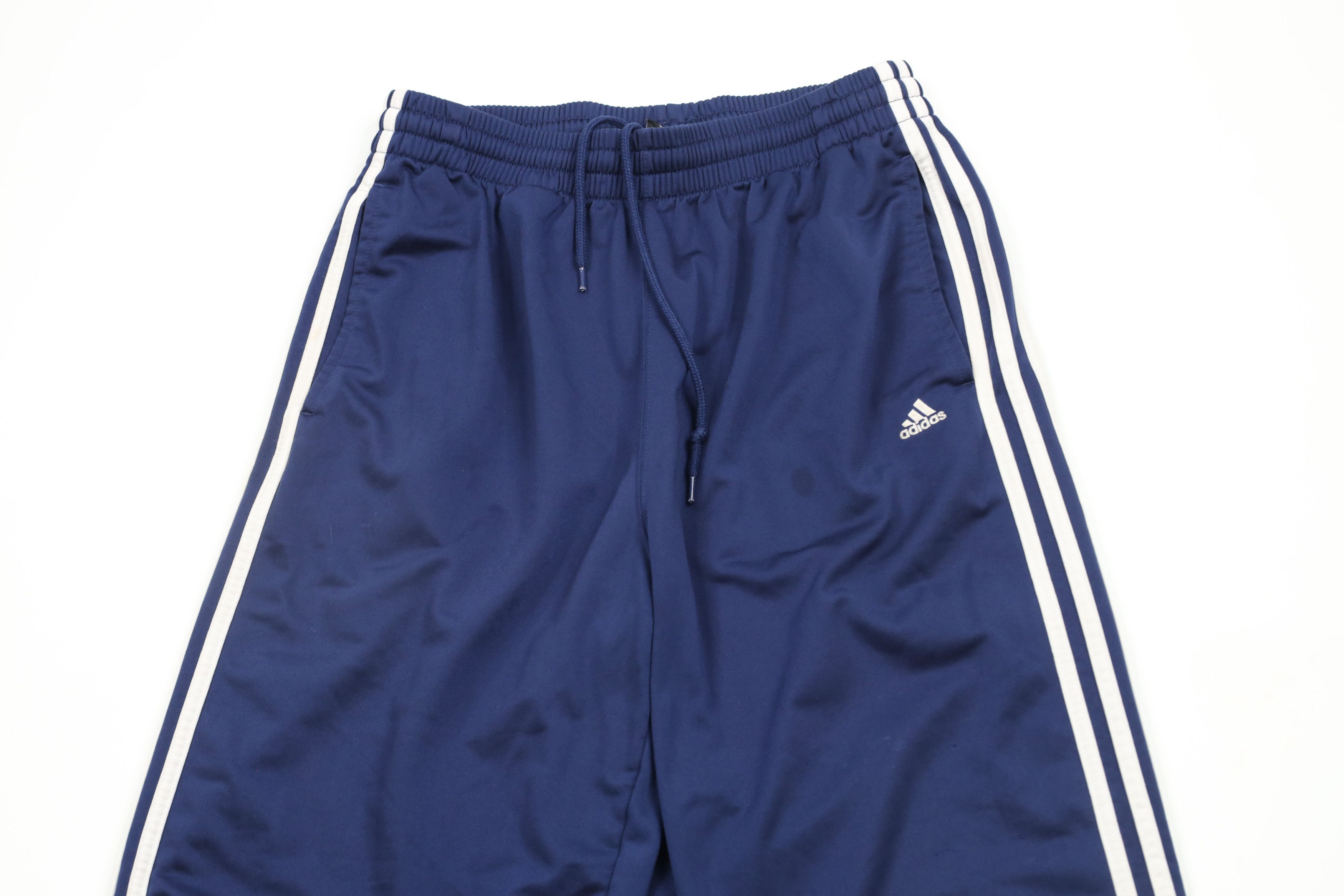 Adidas × Vintage Vintage Y2K 2002 Adidas Spell Out Striped Wide Leg Pants Size US 36 / EU 52 - 2 Thumbnail