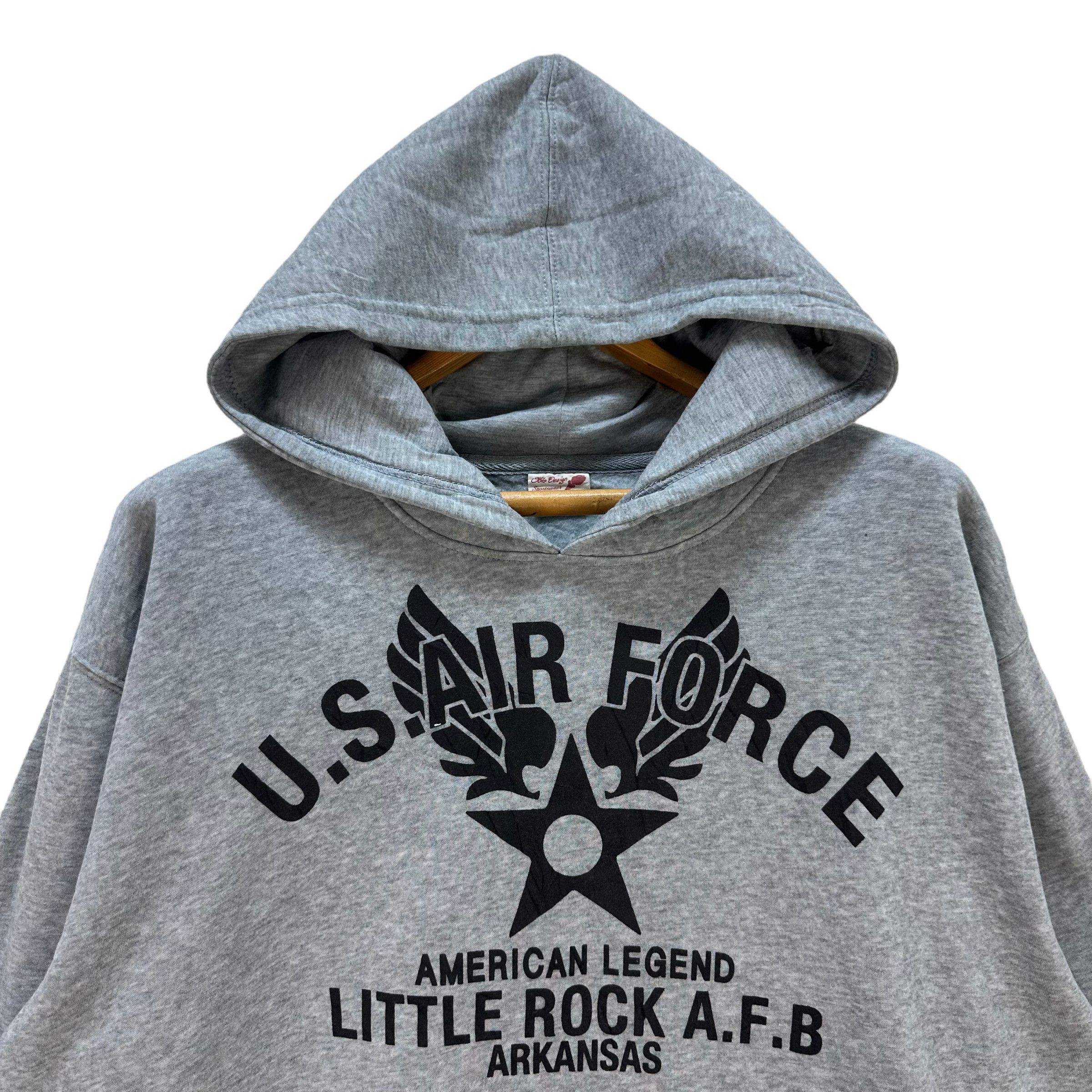 Japanese Brand US AIR FORCE BIG LOGO PULLOVER HOODIES #8634-018 Size US L / EU 52-54 / 3 - 2 Thumbnail