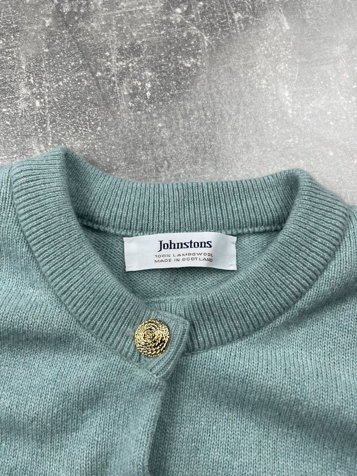 Johnstons Of Elgin Johnstons of Elgin Pure New Wool Mint Green Cardigan Size US M / EU 48-50 / 2 - 8 Thumbnail