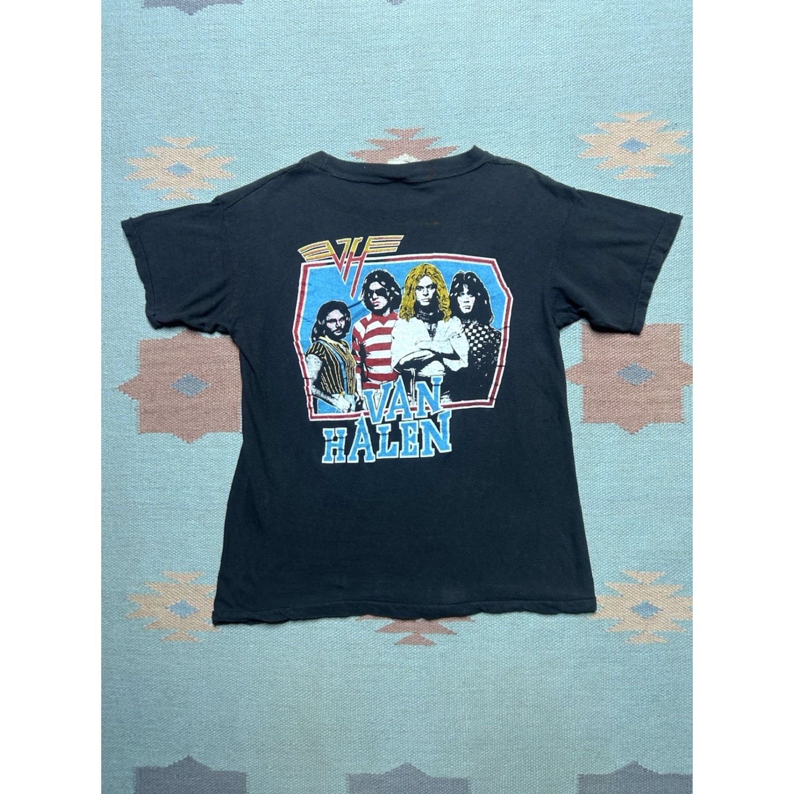 Vintage VINTAGE Van Halen 1984 Tour T-Shirt - 80s Graphic Tee, RARE Medium, Black, Men, T-Shirt Size US M / EU 48-50 / 2 - 6 Thumbnail