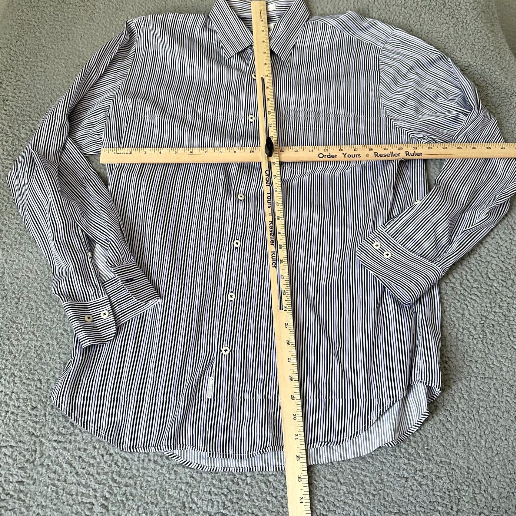 Peter Millar Peter Millar Shirt Mens L White Button-Up Crown Sport Striped Classic Button-Down Size US L / EU 52-54 / 3 - 7 Thumbnail