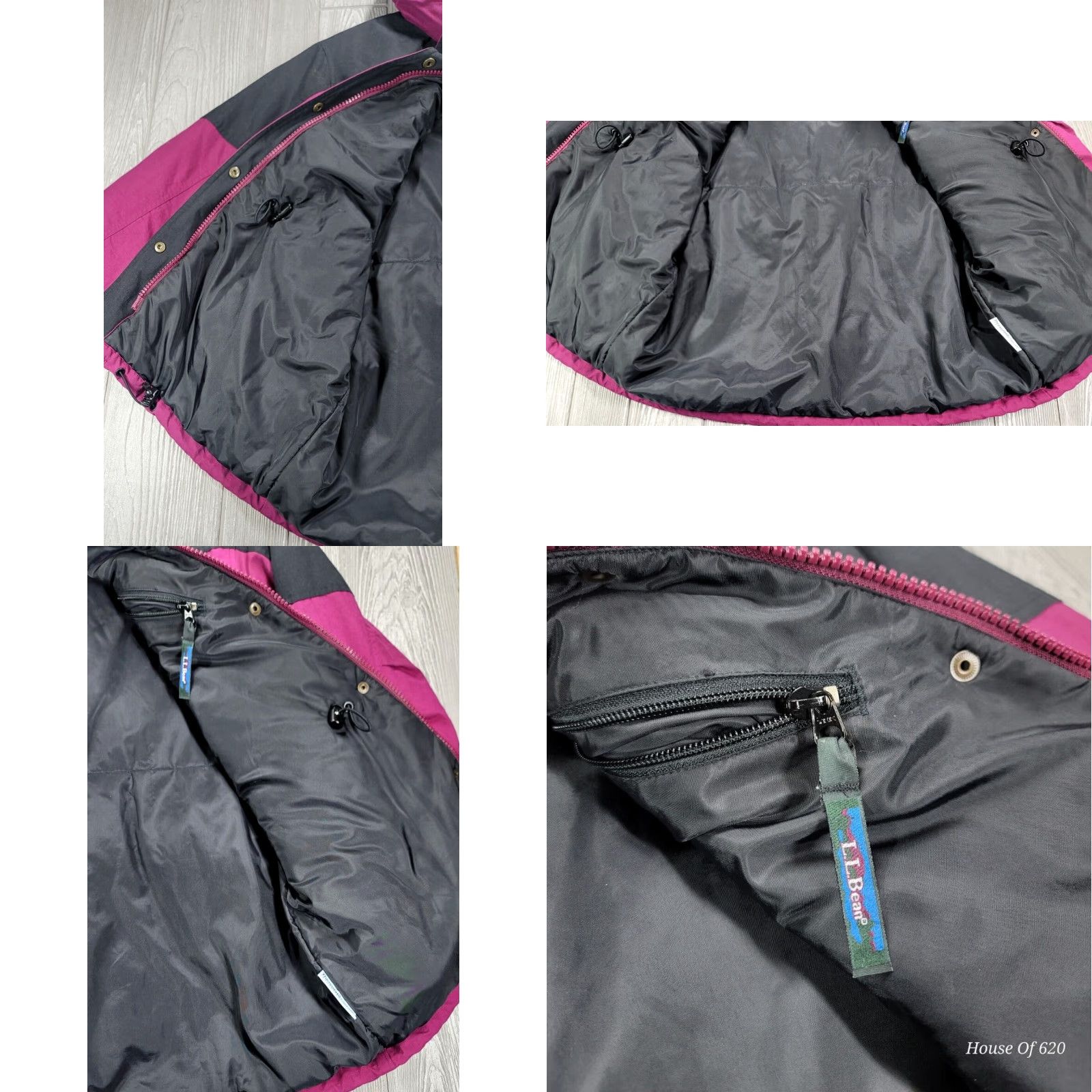 Vintage VINTAGE L.L. BEAN Women’s Petite M Pink&Black Thinsulate LiteLoft Insulated Parka Jacket Size M / US 6-8 / IT 42-44 - 10 Thumbnail