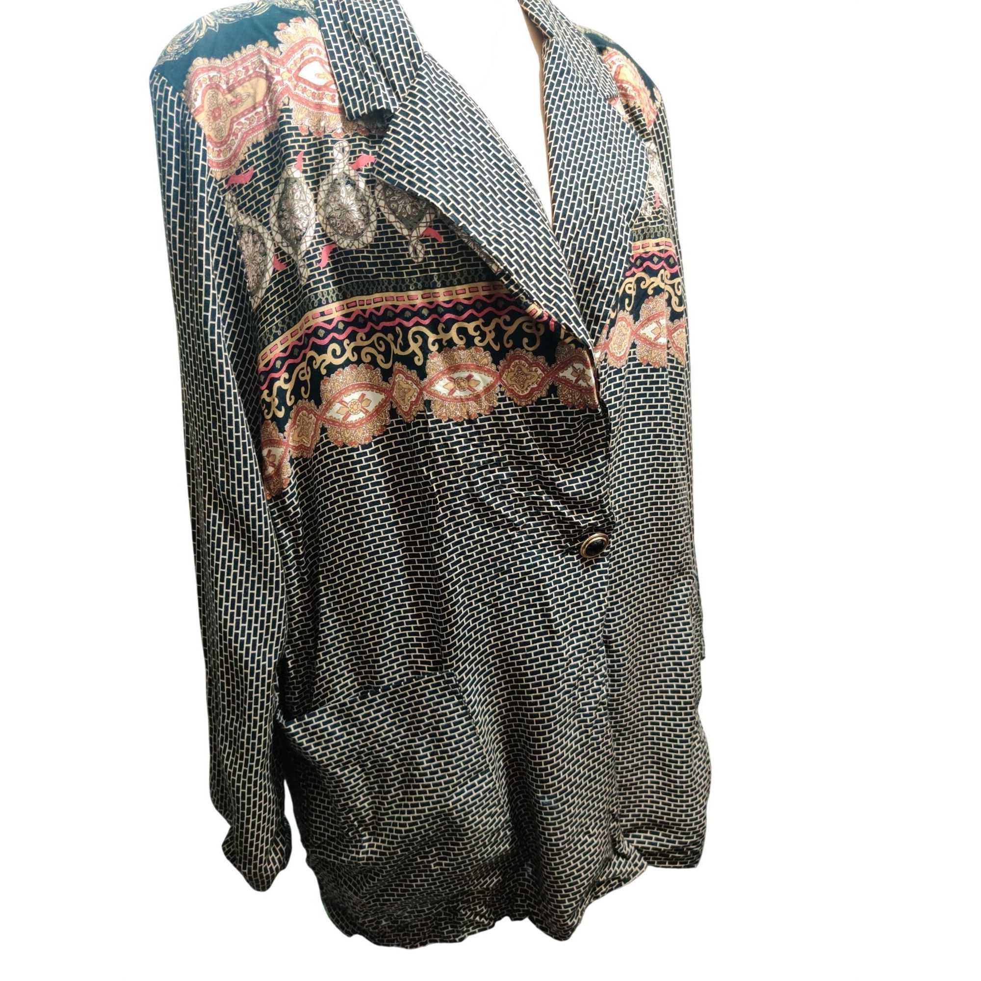 Vintage Vintage Kensington Square Plus Size 2X Black Baroque Graphic Size XXL / US 16-18 / IT 52-54 - 2 Thumbnail