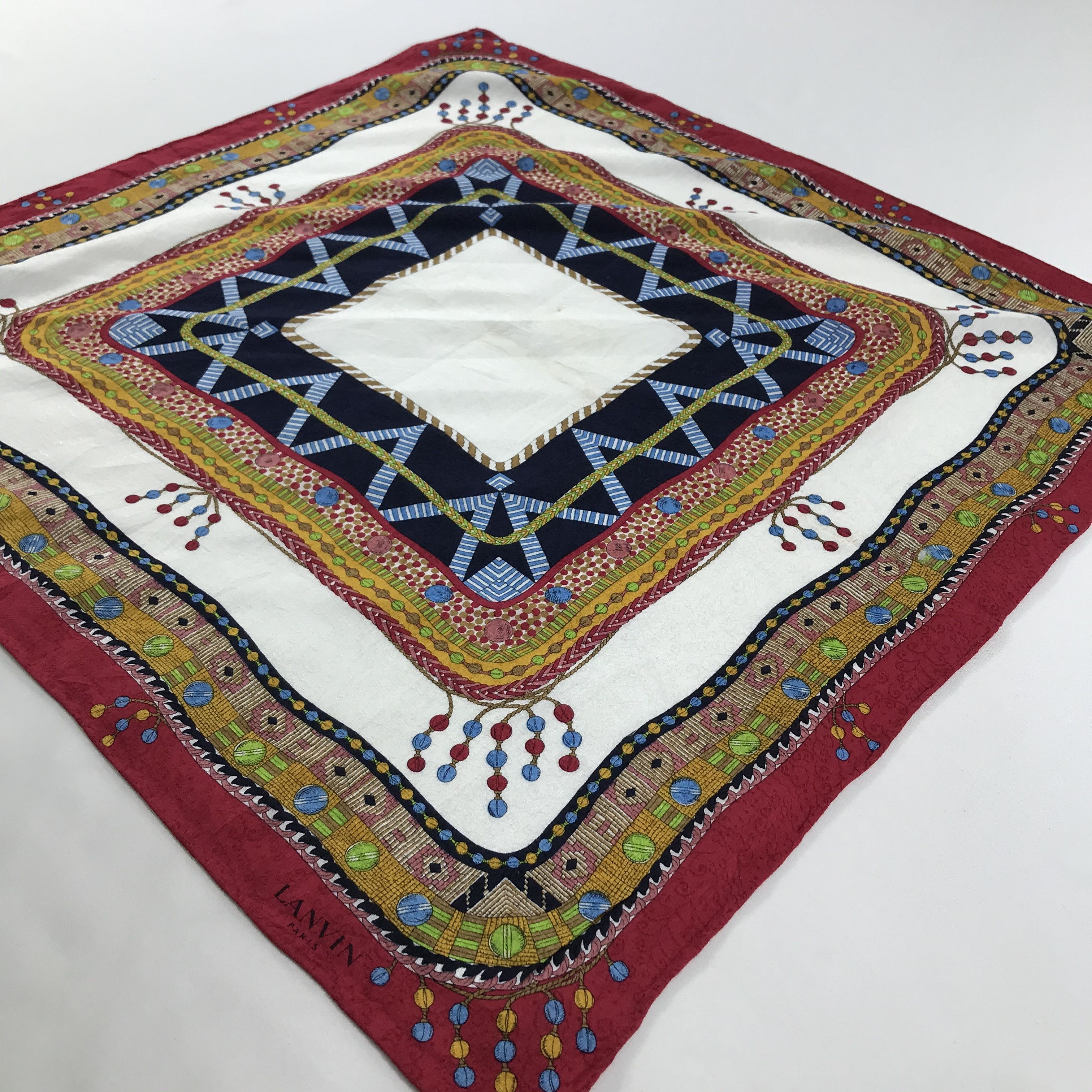 Lanvin × Vintage Lanvin Bandana / Handkerchief / Neckerchief - S1336 Size ONE SIZE - 2 Thumbnail