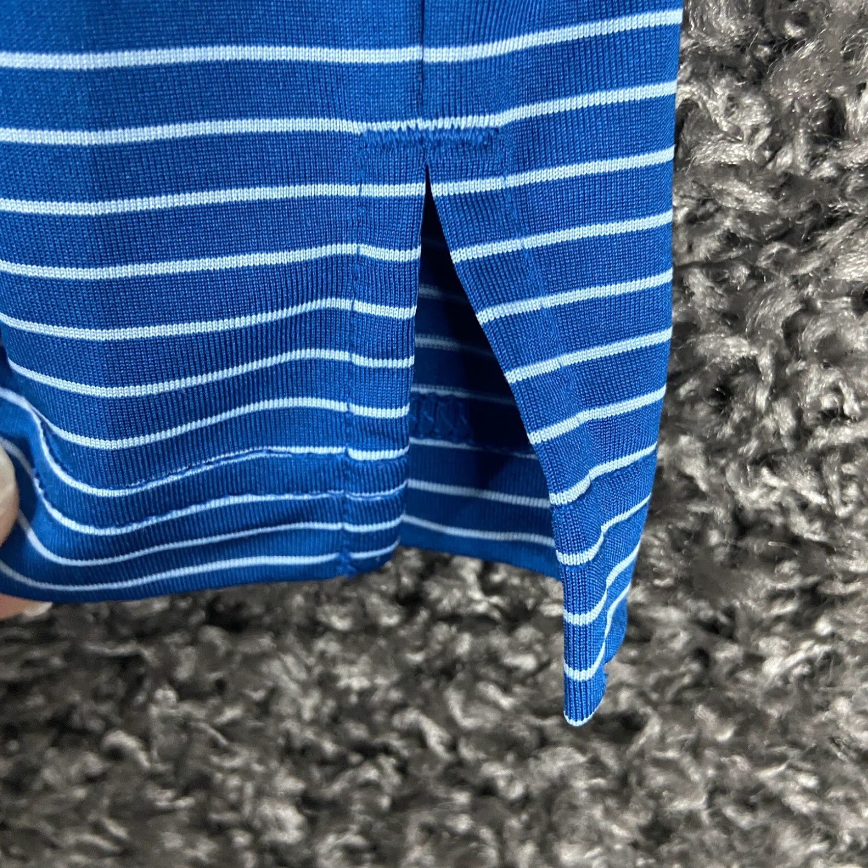 PGA Tour PGA TOUR Polo Shirt Striped Blue Men’s M Short Sleeve Size US M / EU 48-50 / 2 - 2 Thumbnail