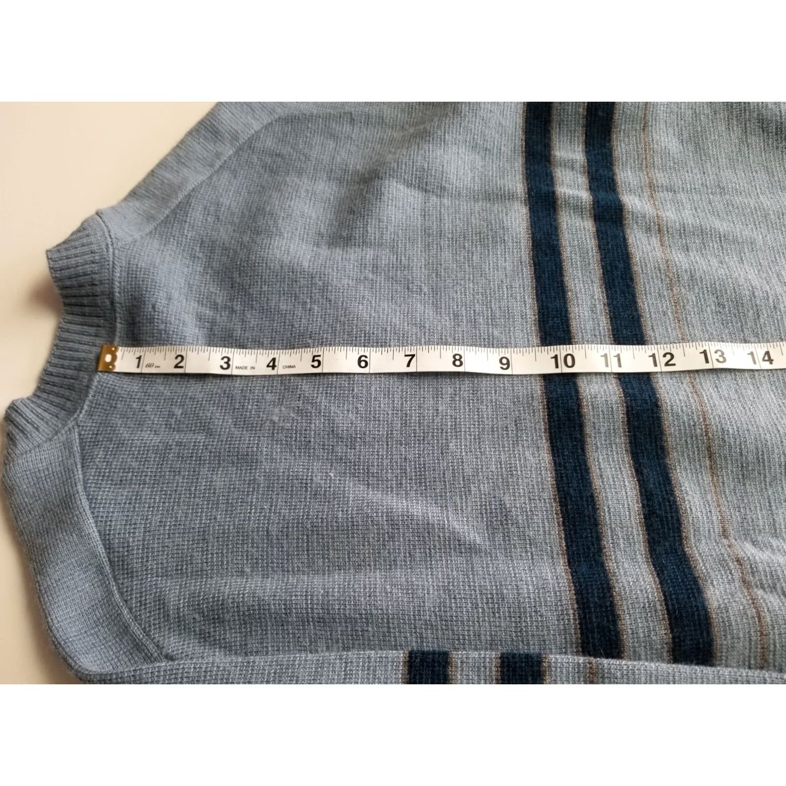 Vintage VINTAGE Original White Ram Blue Striped Crewneck Sweater Mens Medium M Blue 1970s Wool Acrylic Blend Mens Womens Size US M / EU 48-50 / 2 - 7 Thumbnail