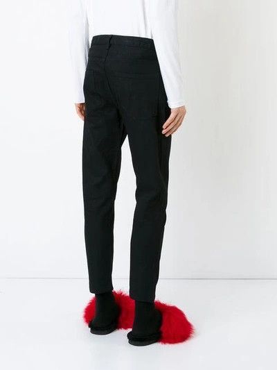EX INFINITAS EX INFINITAS CROPPED TAPERED BLACK DENIM JEANS. SZ 26 Size US 26 / EU 42 - 2 Thumbnail
