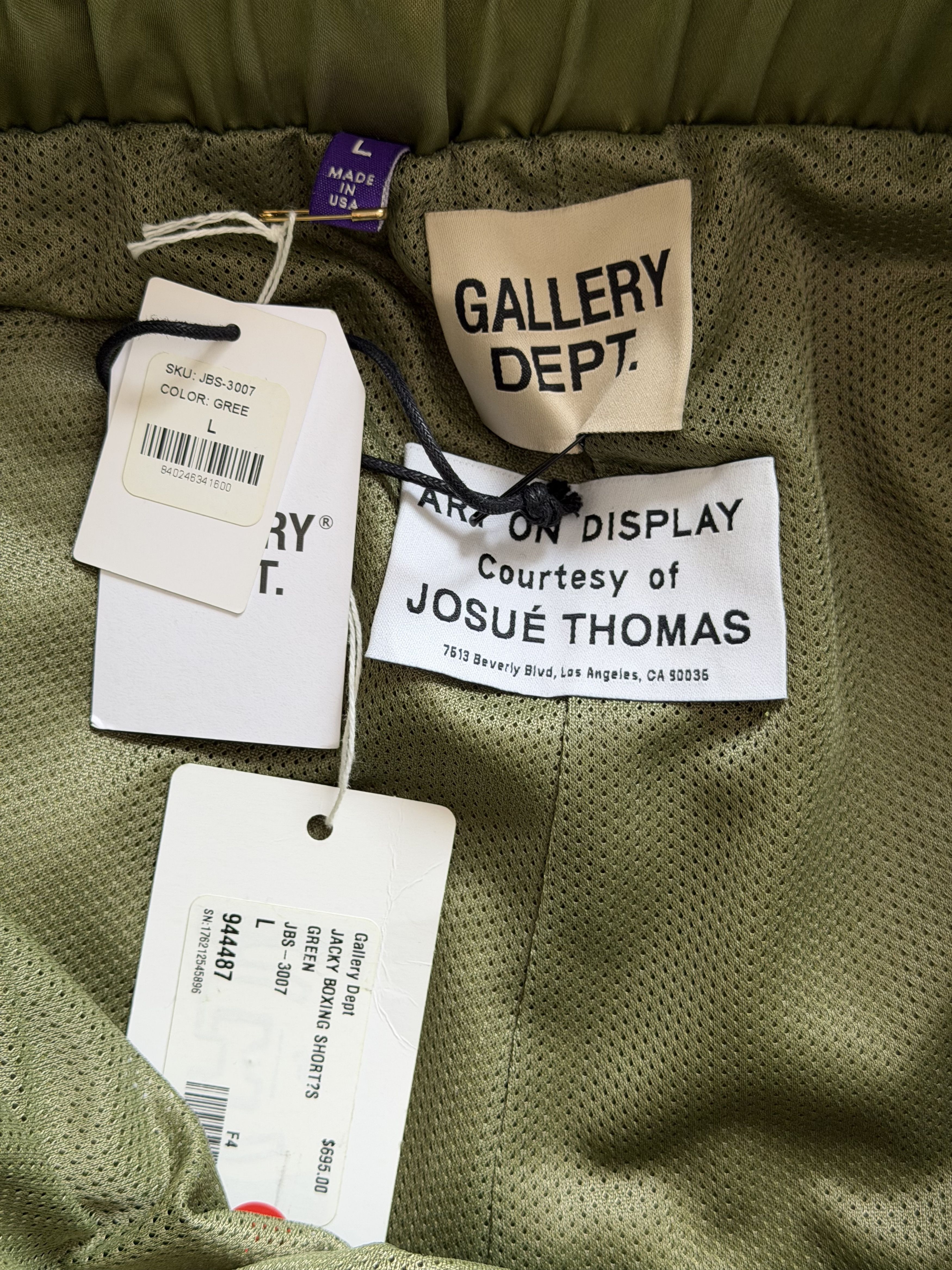 Gallery Dept. Gallery Dept Jacky Boxing Shorts in Green Size US 34 / EU 50 - 6 Thumbnail