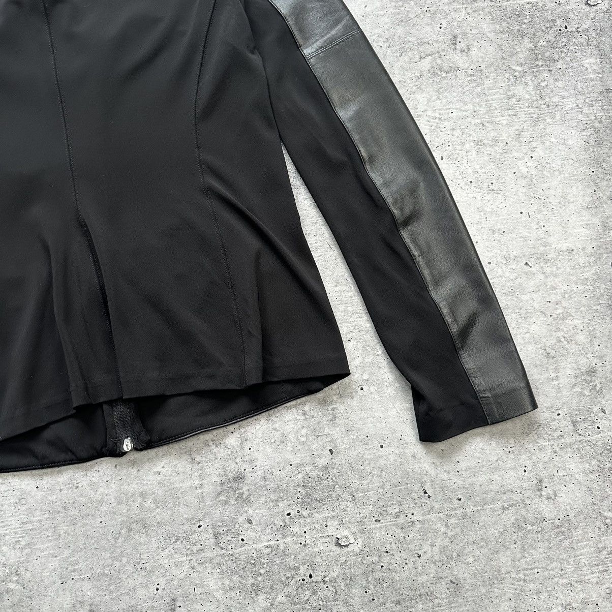 Vintage S Max Mara Leather Soft Combination Viscose Jacket Size L / US 10 / IT 46 - 22 Thumbnail