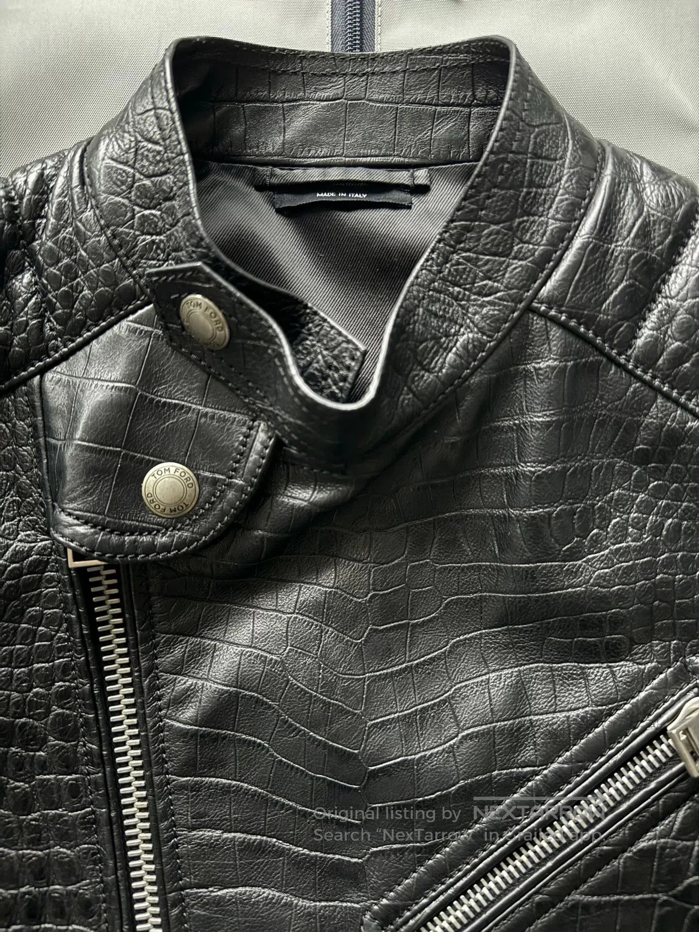 Tom Ford Tom Ford Crocodile Leather Biker Jacket. Size US S / EU 44-46 / 1 - 2 Thumbnail