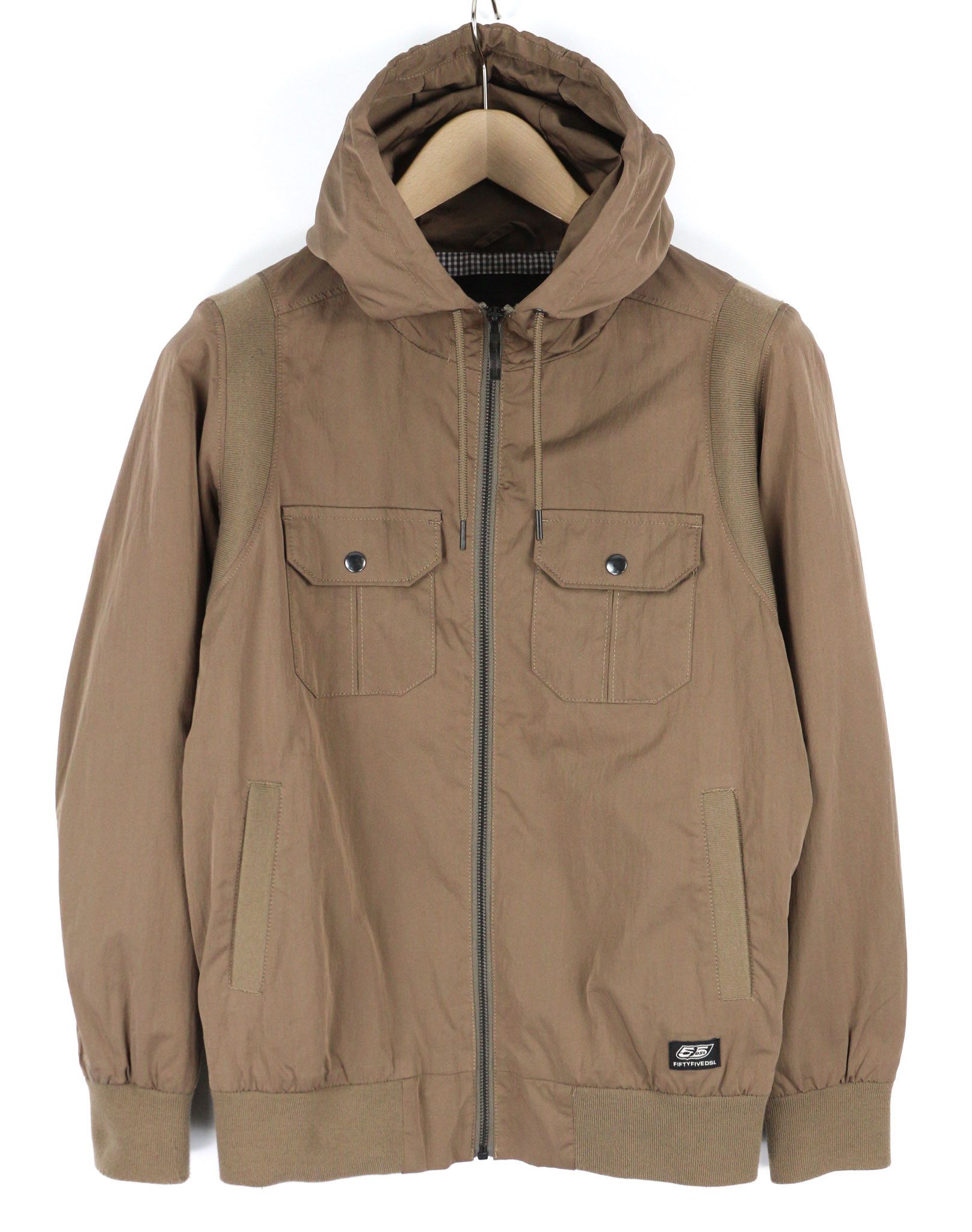 Diesel JUDOFLIP S Brown Zip Hooded Lined Bomber Jacket 81742 Size US S / EU 44-46 / 1 - 1 Thumbnail