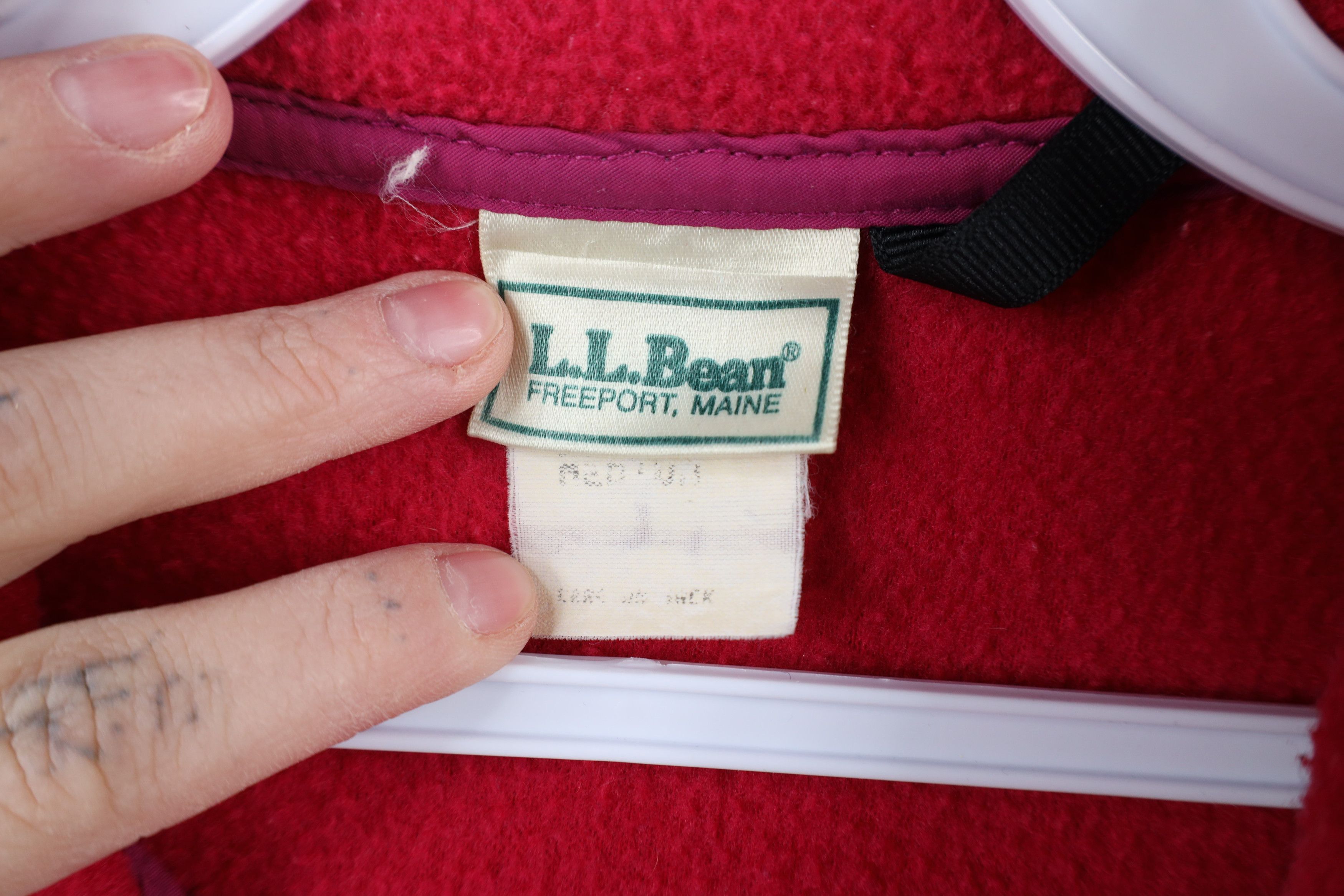 L.L. Bean × Vintage Vintage 90s LL Bean Spell Script Full Zip Fleece Jacket USA Size M / US 6-8 / IT 42-44 - 9 Thumbnail