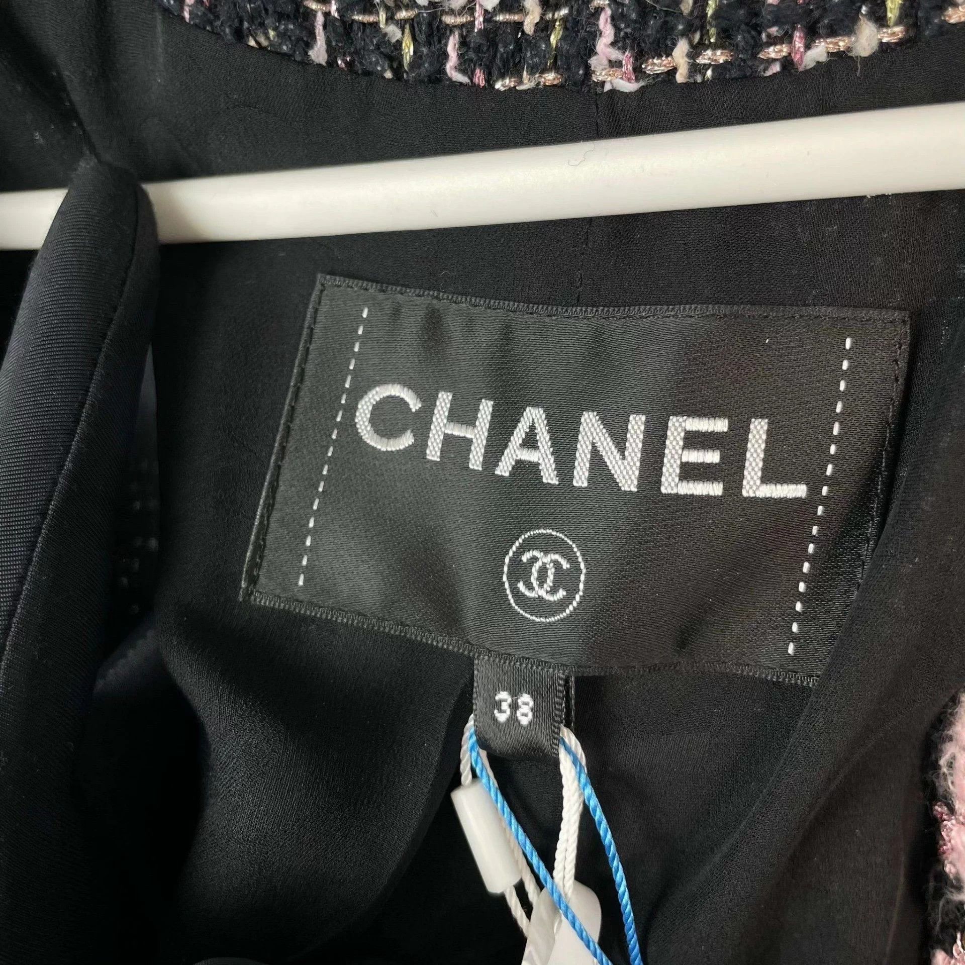 Chanel Chanel tweed knit jacket 38 black Size S / US 4 / IT 40 - 3 Thumbnail