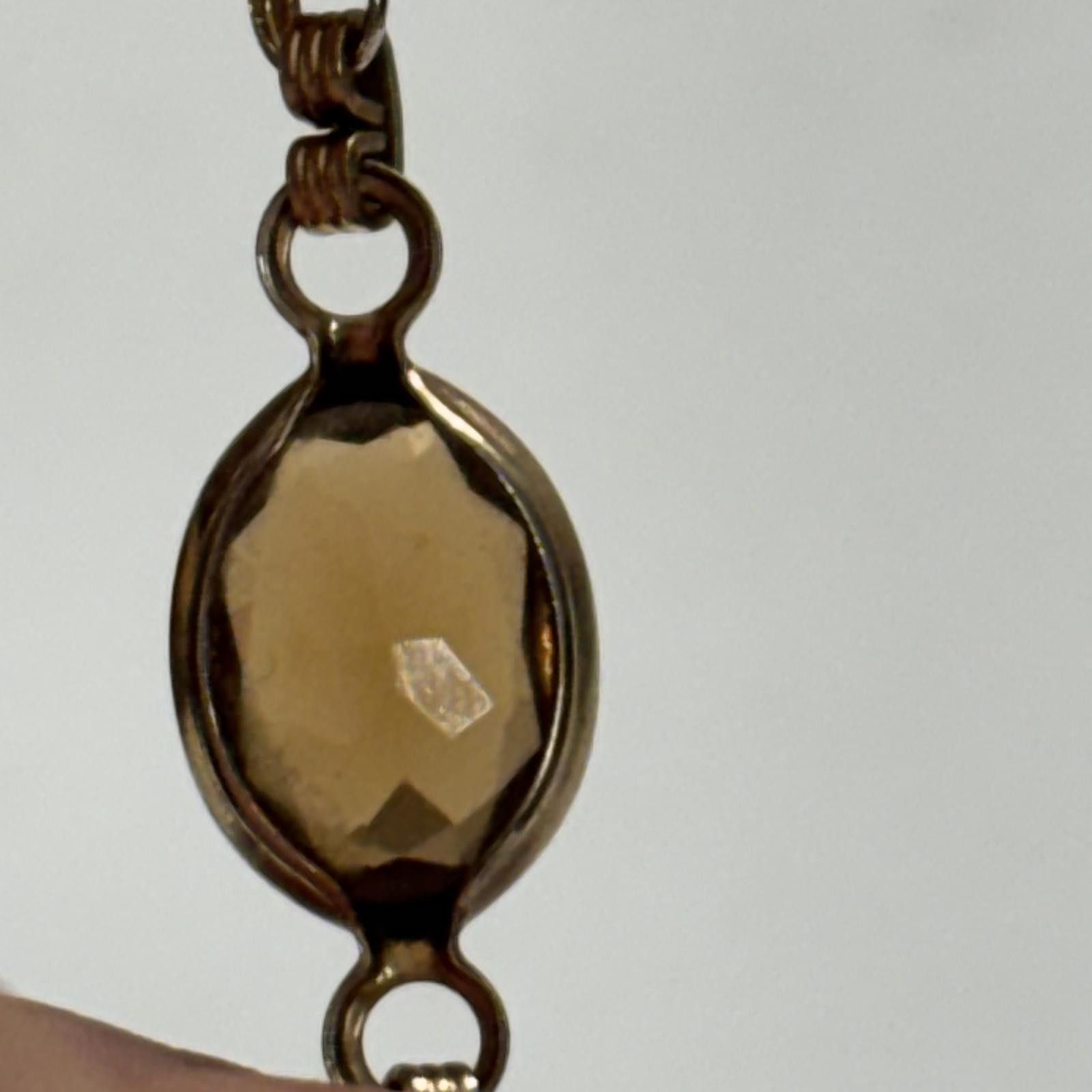 Other Vtg Amber glass gold tone costume jewelry bracelet Size ONE SIZE - 5 Thumbnail