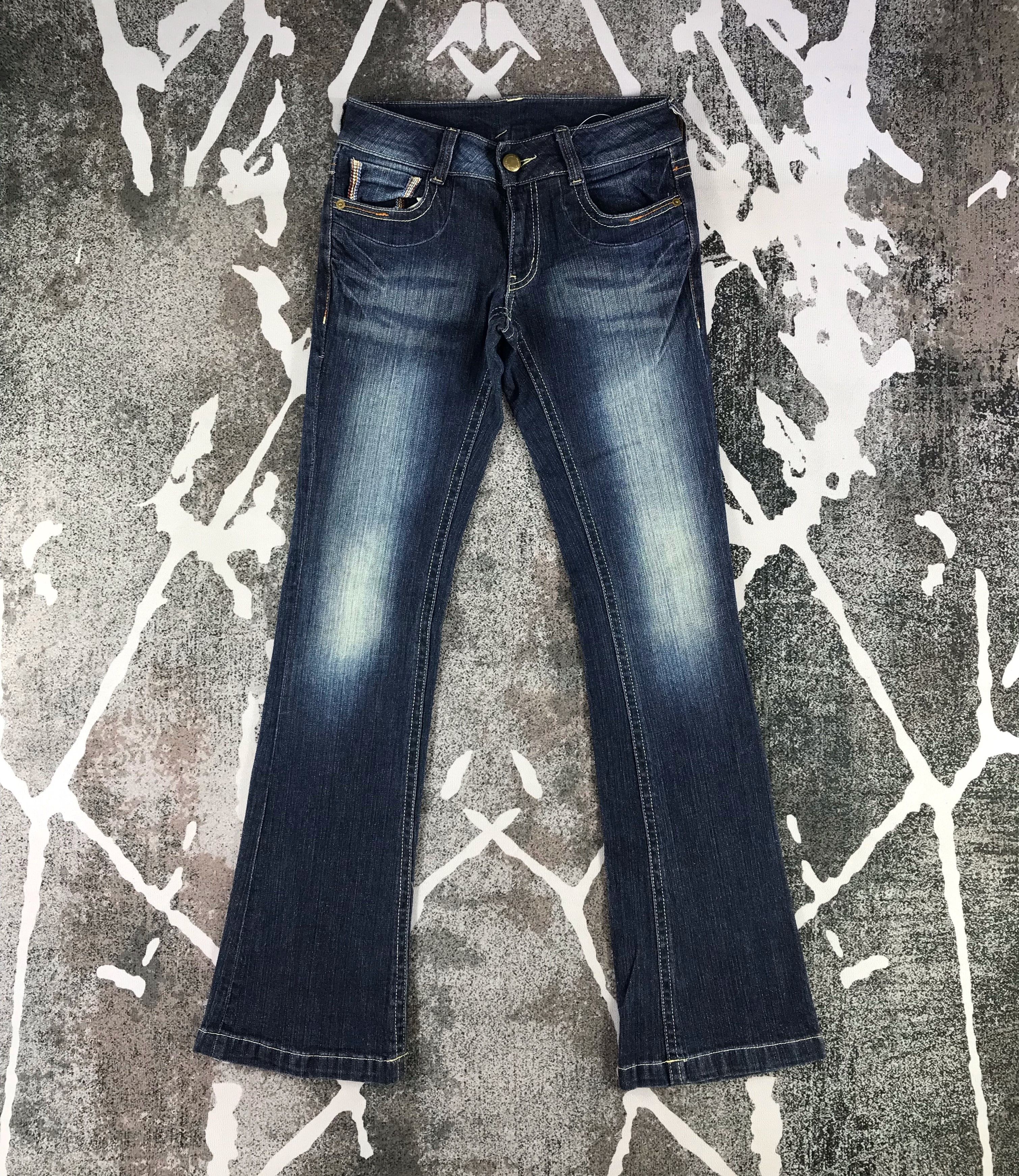 Japanese Brand Double Focus Jeans Faded Blue Flare Denim KJ1315 Size 29" - 1 Thumbnail