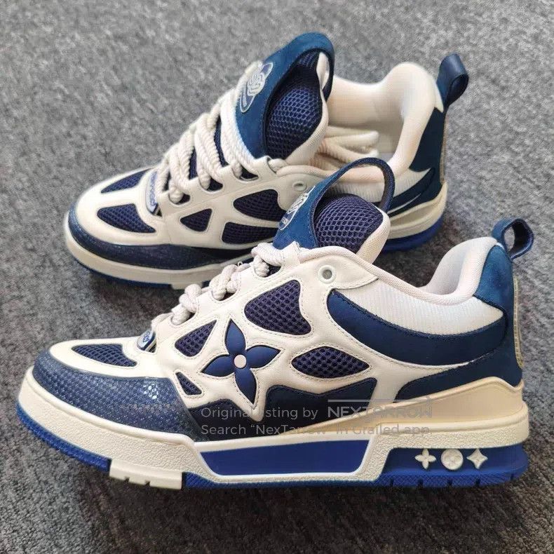 Louis Vuitton Louis Vuitton SKATE Blue White shoes Size US 8 / EU 41 - 3 Thumbnail