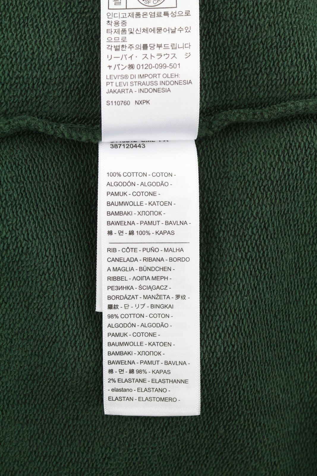 Levi's RELAXED FIT XL Green Crew Neck Logo Pullover 87108 Size US XL / EU 56 / 4 - 8 Thumbnail