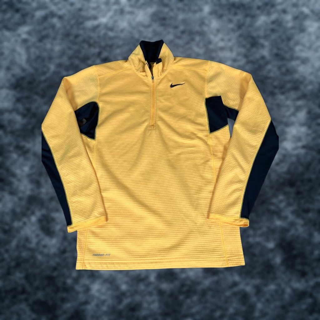 Nike VINTAGE Nike Therma 1/4 Zip Jacket Mens S Pittsburgh Steelers Yellow 100% Cotton Activewear Nike Therma U4 For Men Size US S / EU 44-46 / 1 - 1 Thumbnail
