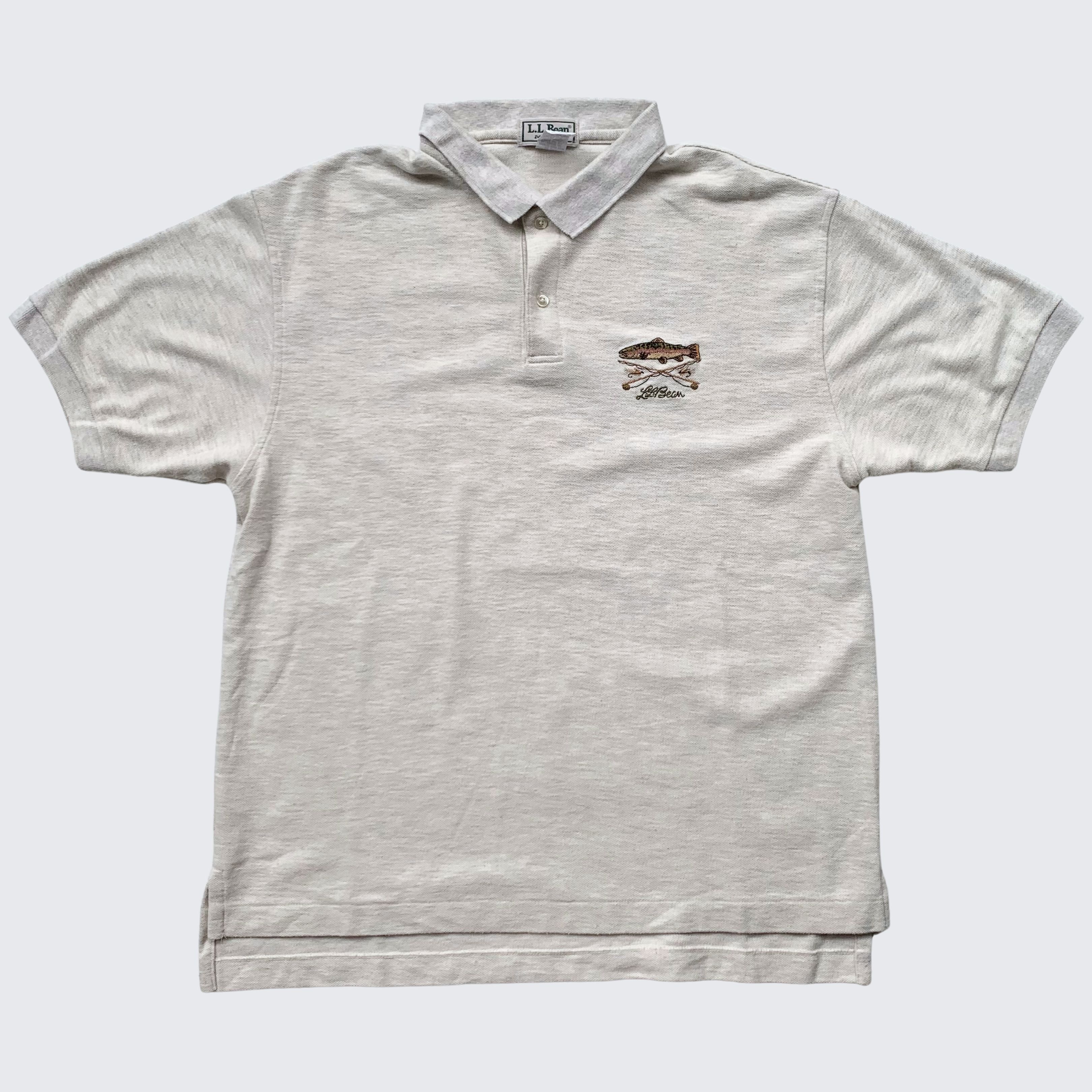 L.L. Bean Vintage 1990s LL Bean Outdoor Fishing Shortsleeve Polo Shirt Size US L / EU 52-54 / 3 - 1 Thumbnail