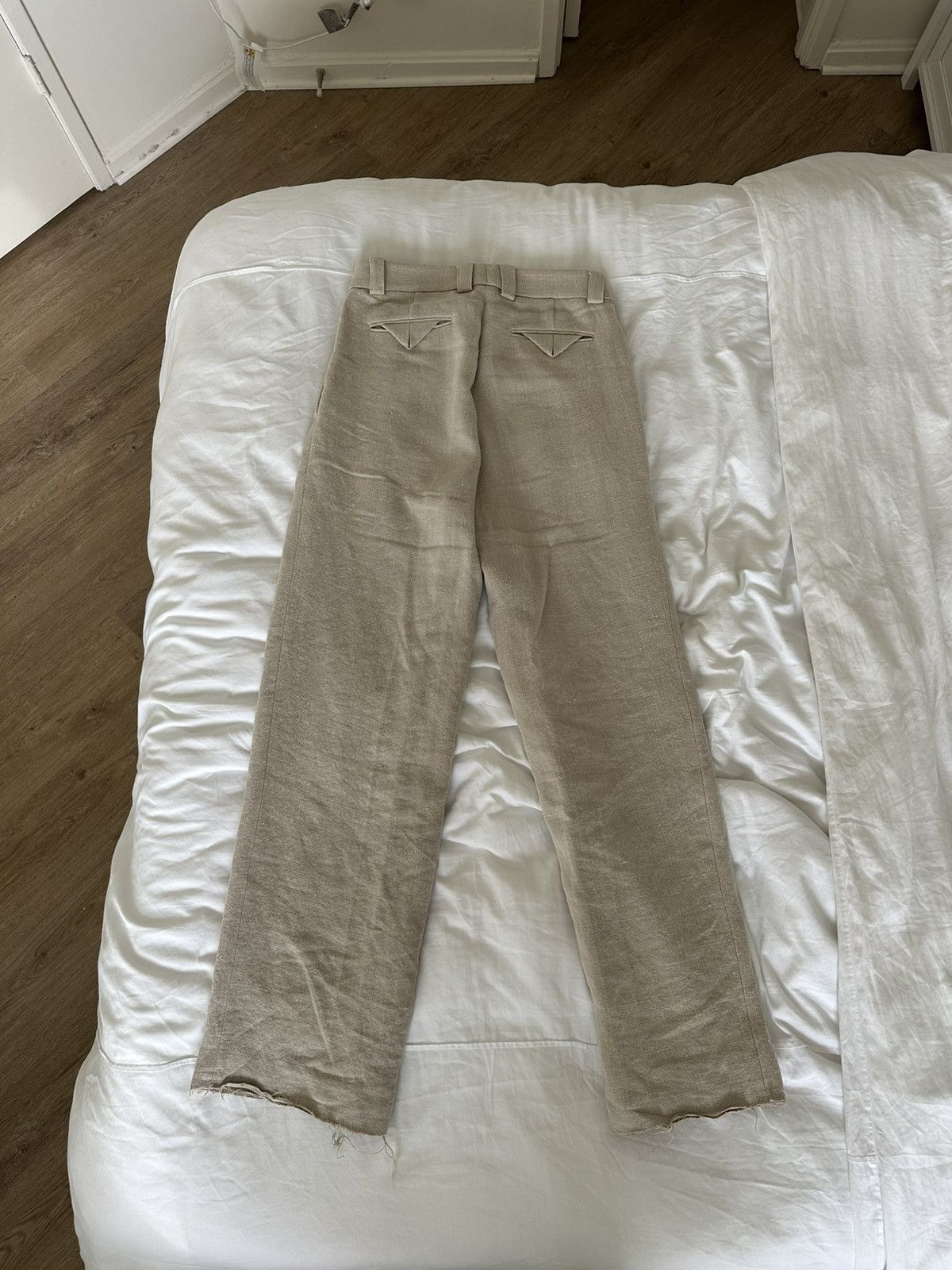 MISBHV Straight-Leg Canvas Linen Trousers