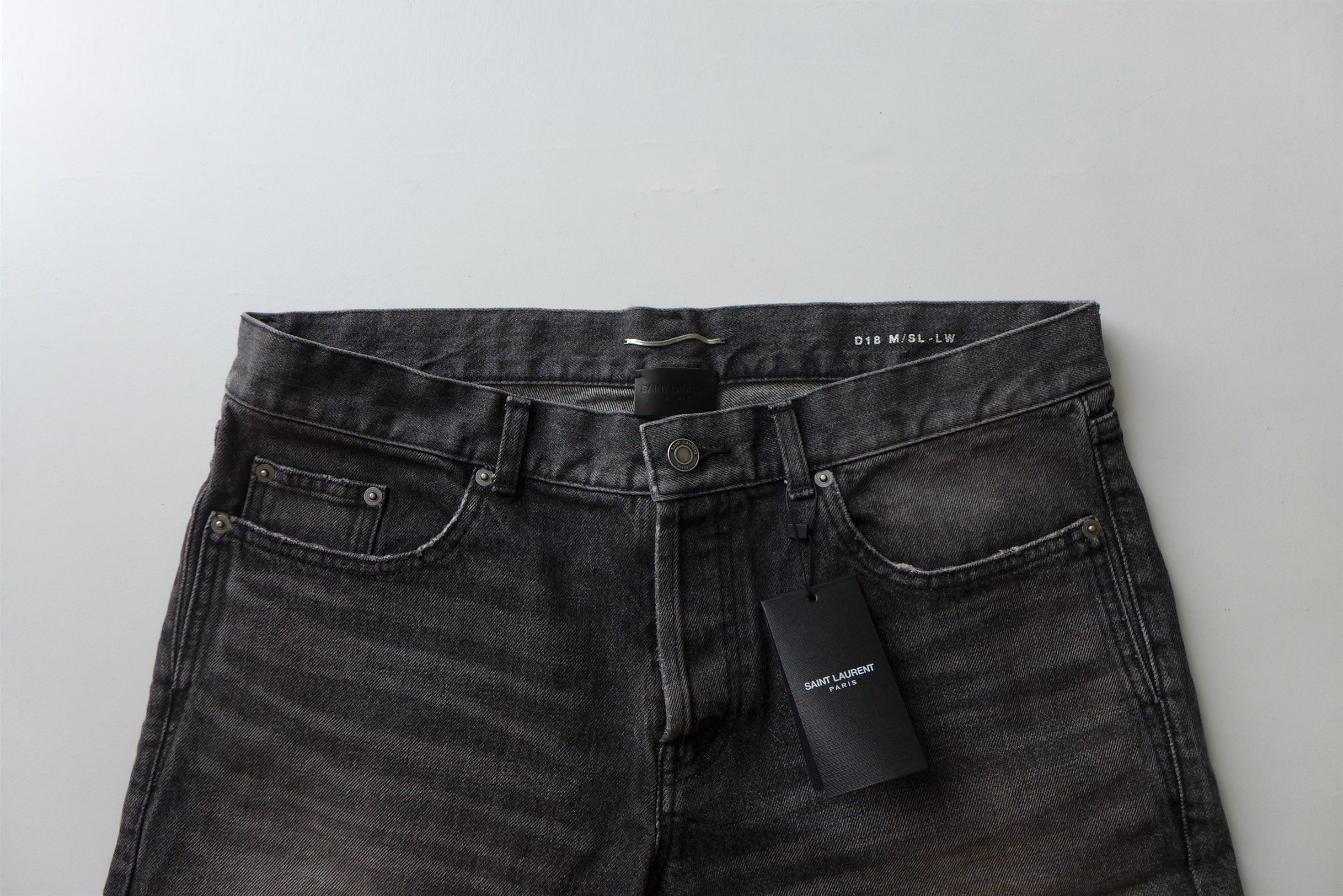Saint Laurent Paris Saint Laurent D18 Jeans - Washed Black Denim Size US 32 / EU 48 - 7 Thumbnail