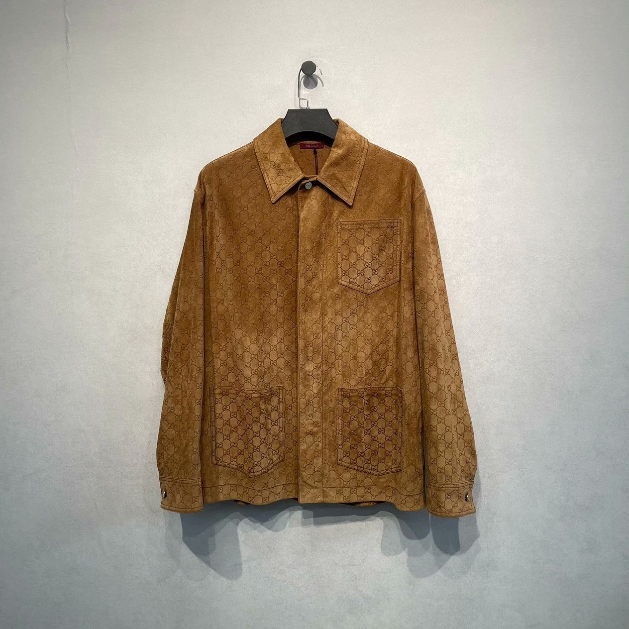 Gucci Gucci Logo Print Suede Leather Jacket 46 Size US S / EU 44-46 / 1 - 1 Thumbnail