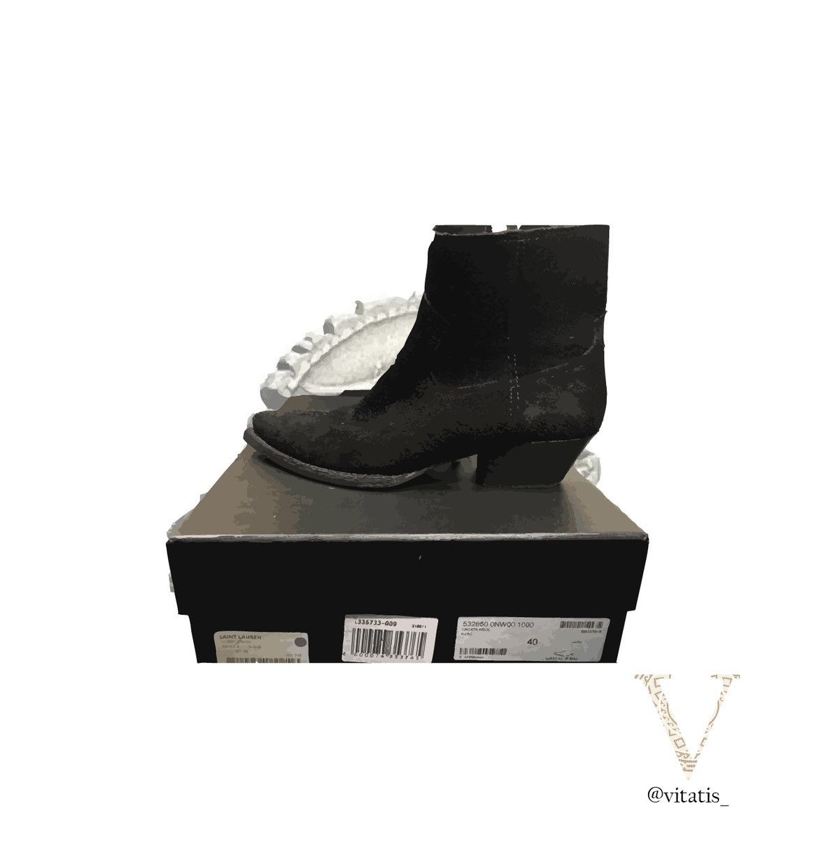 Anthony Vaccarello × Saint Laurent Paris Saint Laurent FW18 Lukas Boot Size US 6.5 / EU 39-40 - 1 Thumbnail