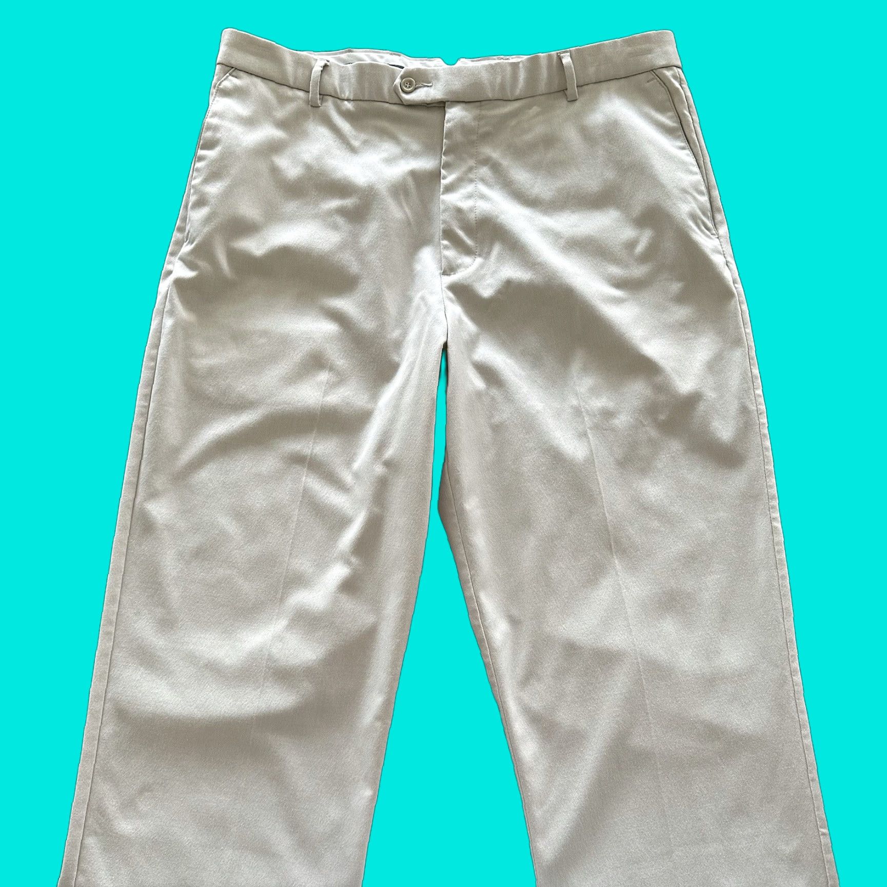 Dockers DOCKERS Pants Mens 38x34 Flat Front Khakis Stretch Relaxed Regular Ivory Solid Front Type: Flat Front Style: Khakis Size US 38 / EU 54 - 1 Thumbnail