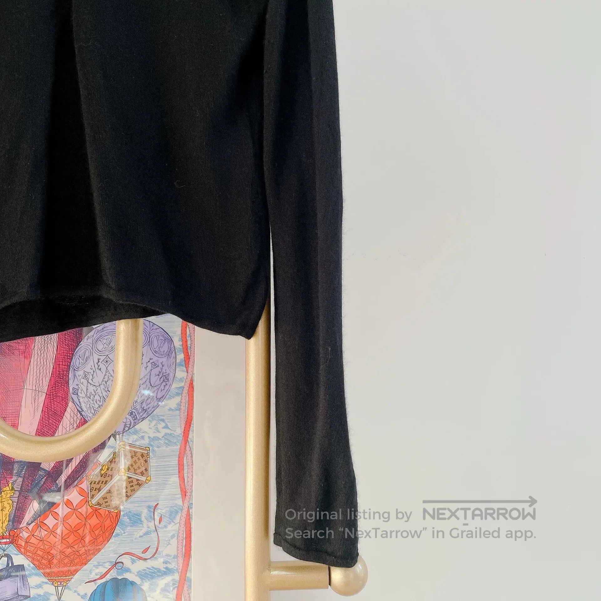 Saint Laurent Paris Saint Laurent Black Cashmere Lace-Up Top. Size M / US 6-8 / IT 42-44 - 4 Thumbnail