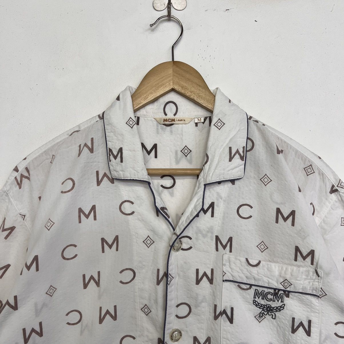 MCM MCM LEGERE Monogram Fullprint Open Collar Button Shirt Size US M / EU 48-50 / 2 - 2 Thumbnail