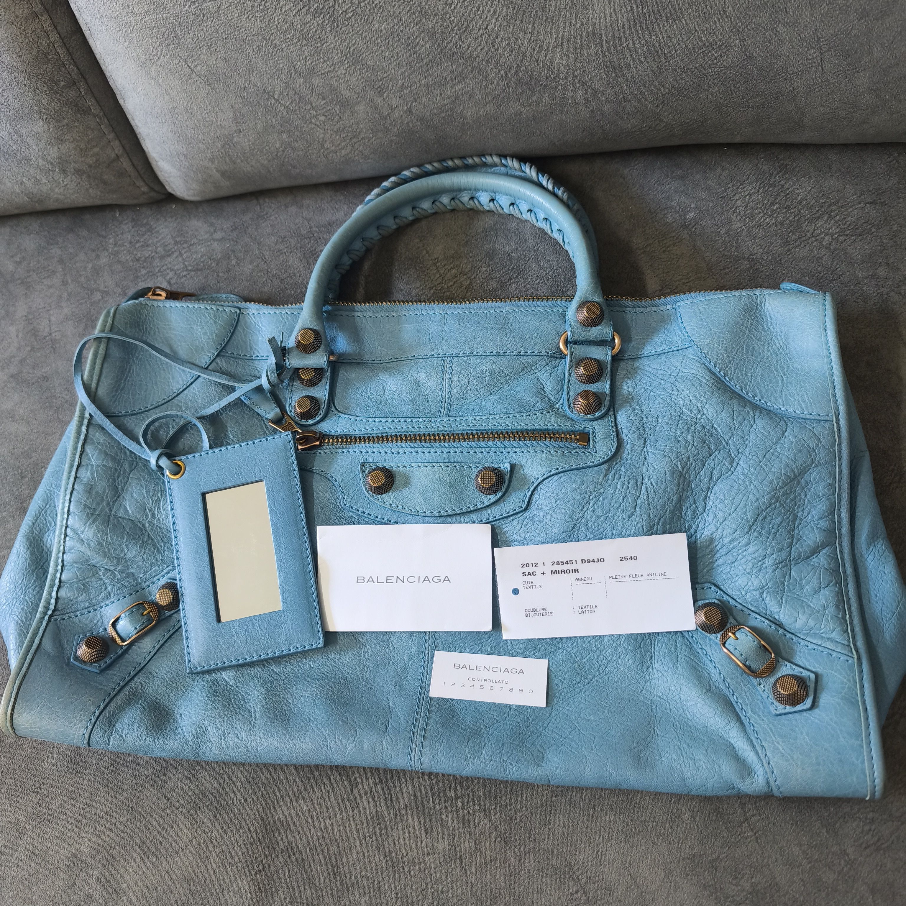 Balenciaga BALENCIAGA 2000s - Work Lambskin Giant Hardware City Bag Size ONE SIZE - 20 Thumbnail