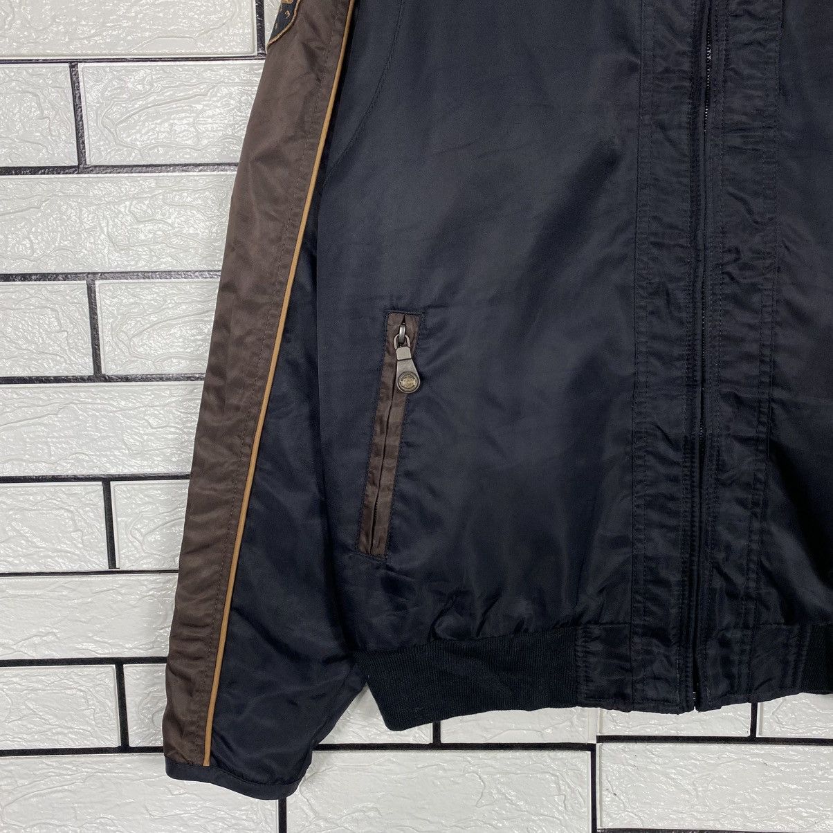 Harley Davidson 📌Vintage Biker Jacket Harley Davidson Spell Out Big Logo Size US S / EU 44-46 / 1 - 5 Thumbnail