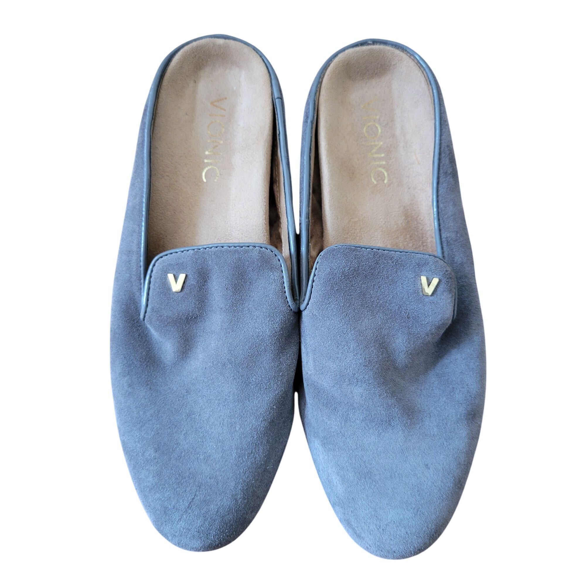 Vionic Vionic Leather Suede Gray Loafers 6 Slip On Comfort CARNEGIE Size US 6 / IT 36 - 2 Thumbnail