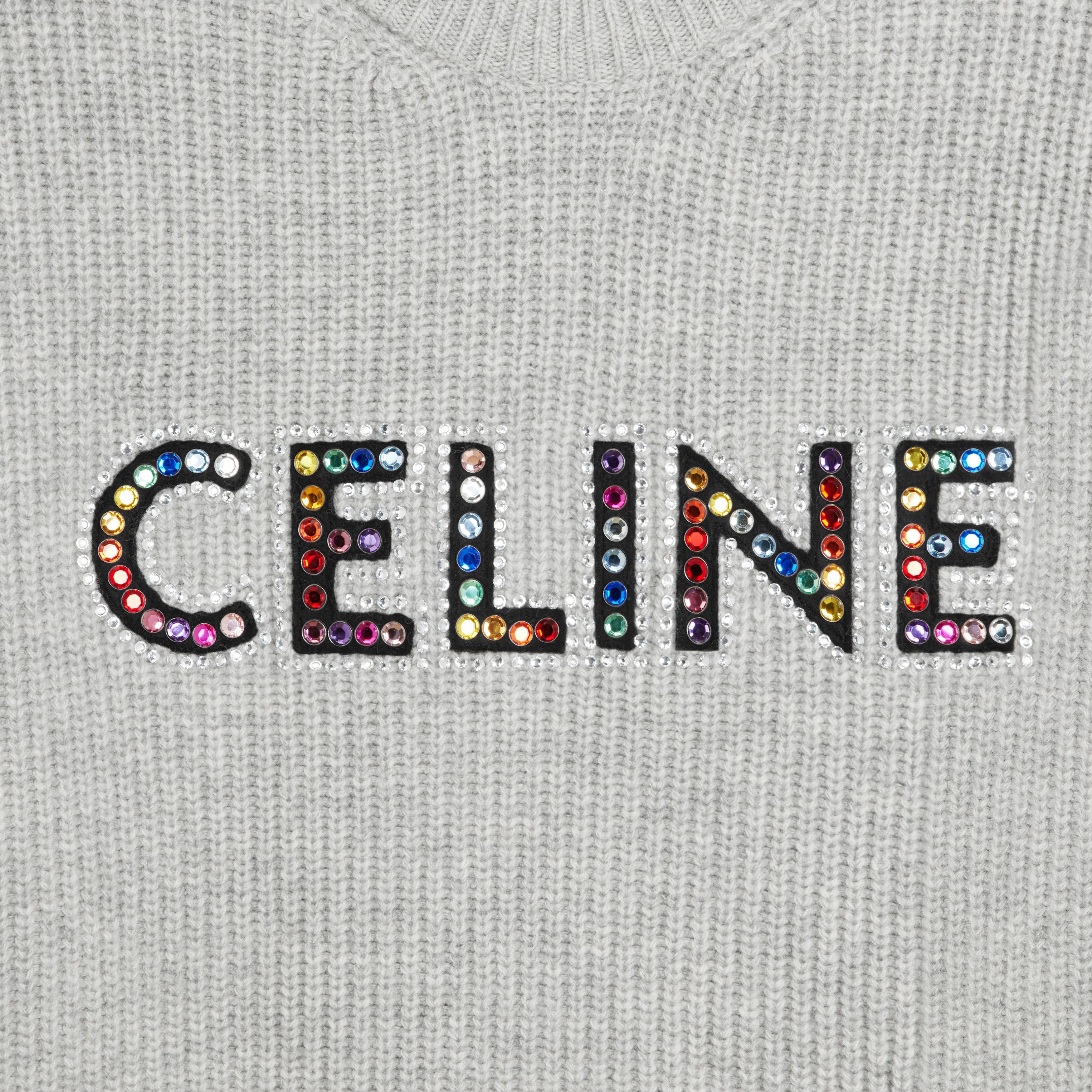 Celine os11x0724 Oversized Embroidered Sweater in Grey Size US M / EU 48-50 / 2 - 4 Thumbnail