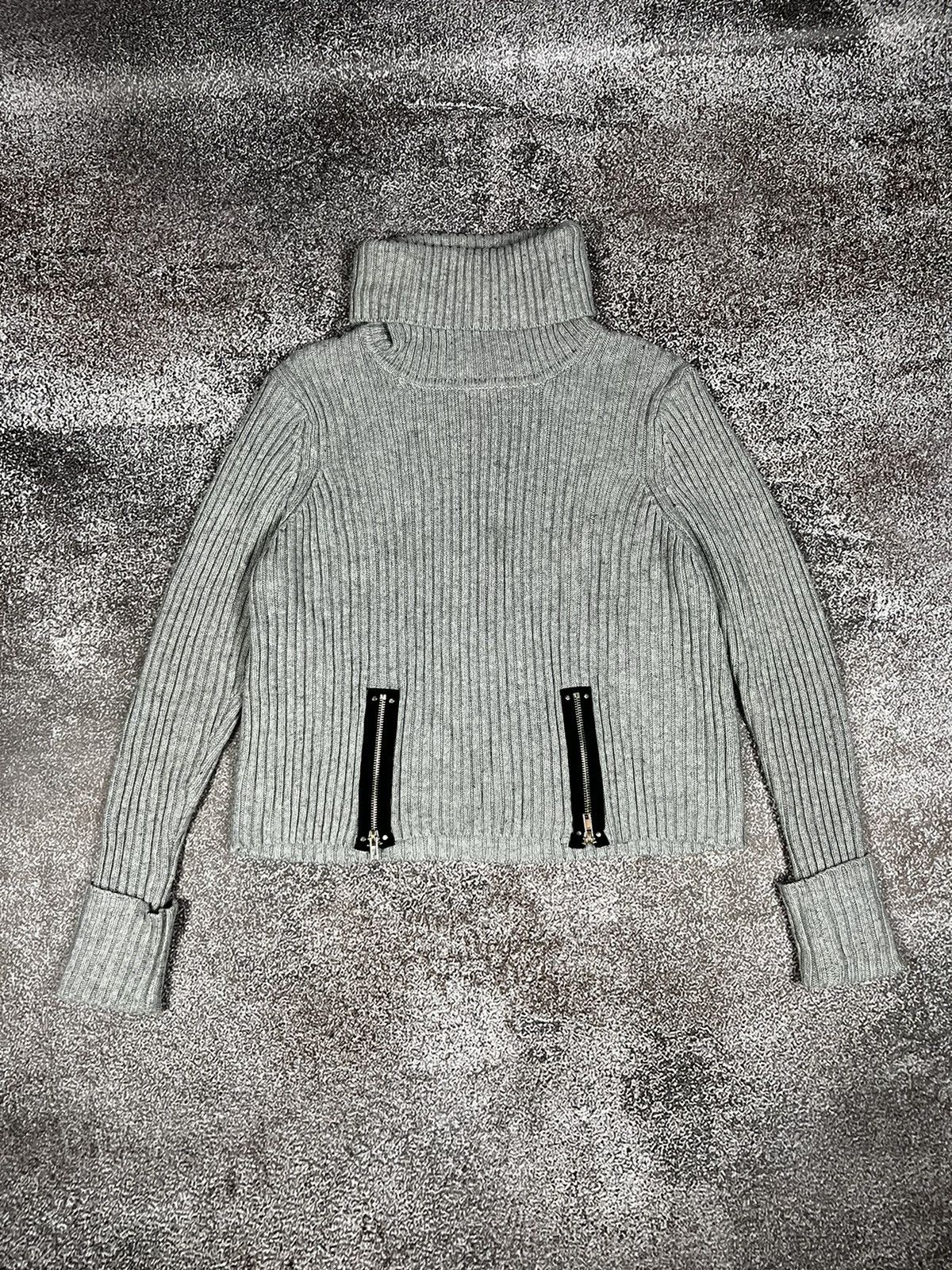 Jean Paul Gaultier Jean Paul Gaultier x Lindex turtleneck zipper grey high neck Size L / US 10 / IT 46 - 2 Thumbnail