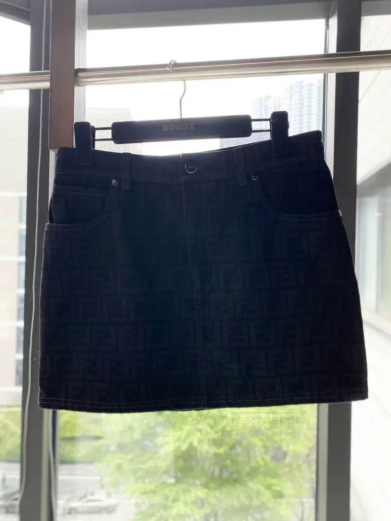 Fendi Fendi Cotton FW24 Jacquard Print Short Skirt Size 25" / US 0 / IT 36 - 2 Thumbnail