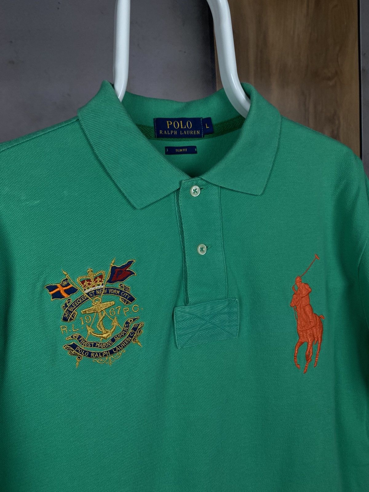Polo Ralph Lauren 🎠Vintage Polo T-Shirt Polo Ralph Lauren Racing 3 Chief Keef🎠 Size US L / EU 52-54 / 3 - 2 Thumbnail