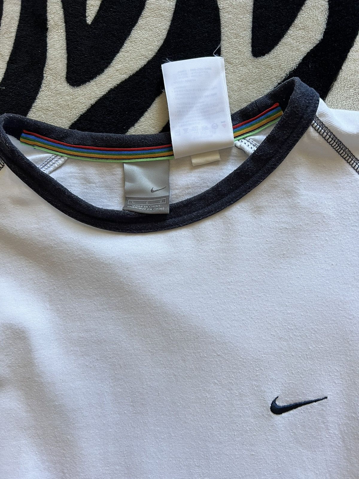 Nike × Vintage Nike t-shirt swoosh vintage Size US L / EU 52-54 / 3 - 6 Thumbnail