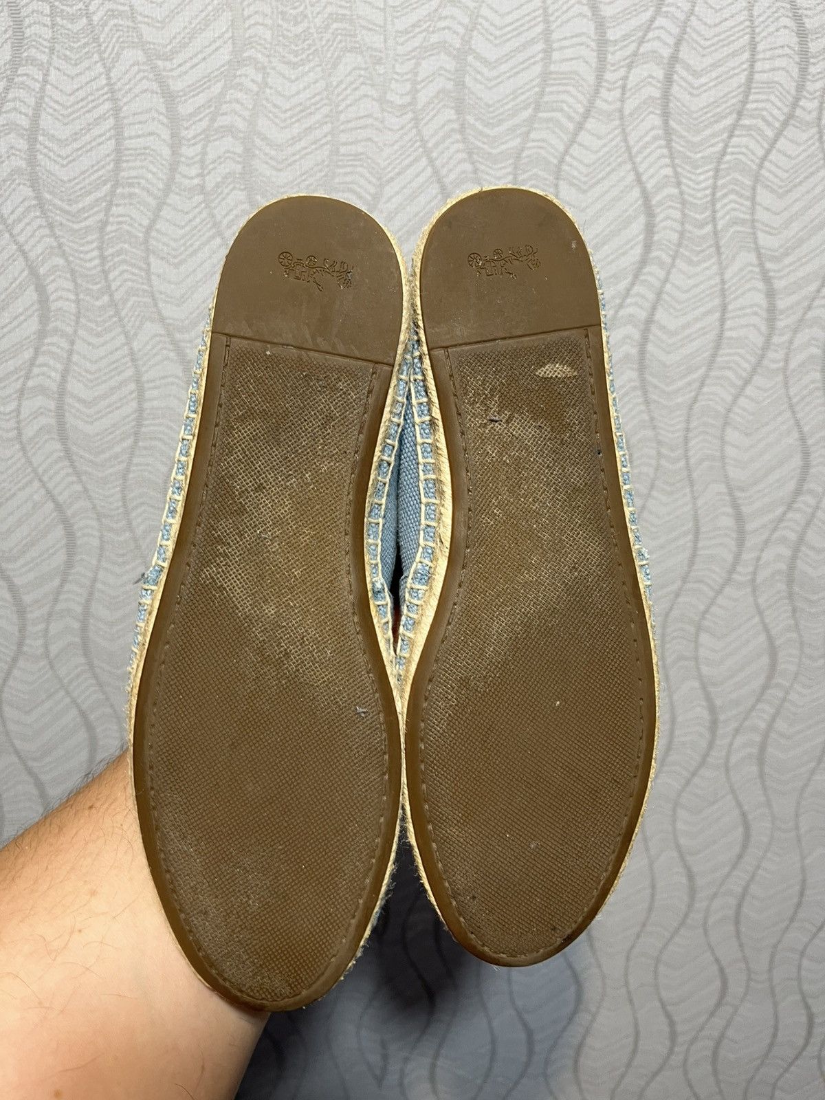 Coach COACH Logo Blue Canvas Espadrille Slip On Sandals Shoes US8 Size US 8 / IT 38 - 6 Thumbnail