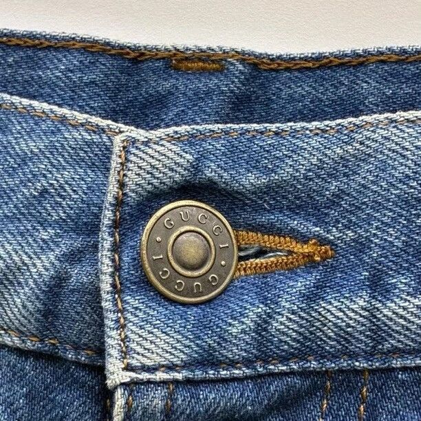 Gucci Gucci denim jeans with an embroidered tiger and flower patch Size US 34 / EU 50 - 3 Thumbnail